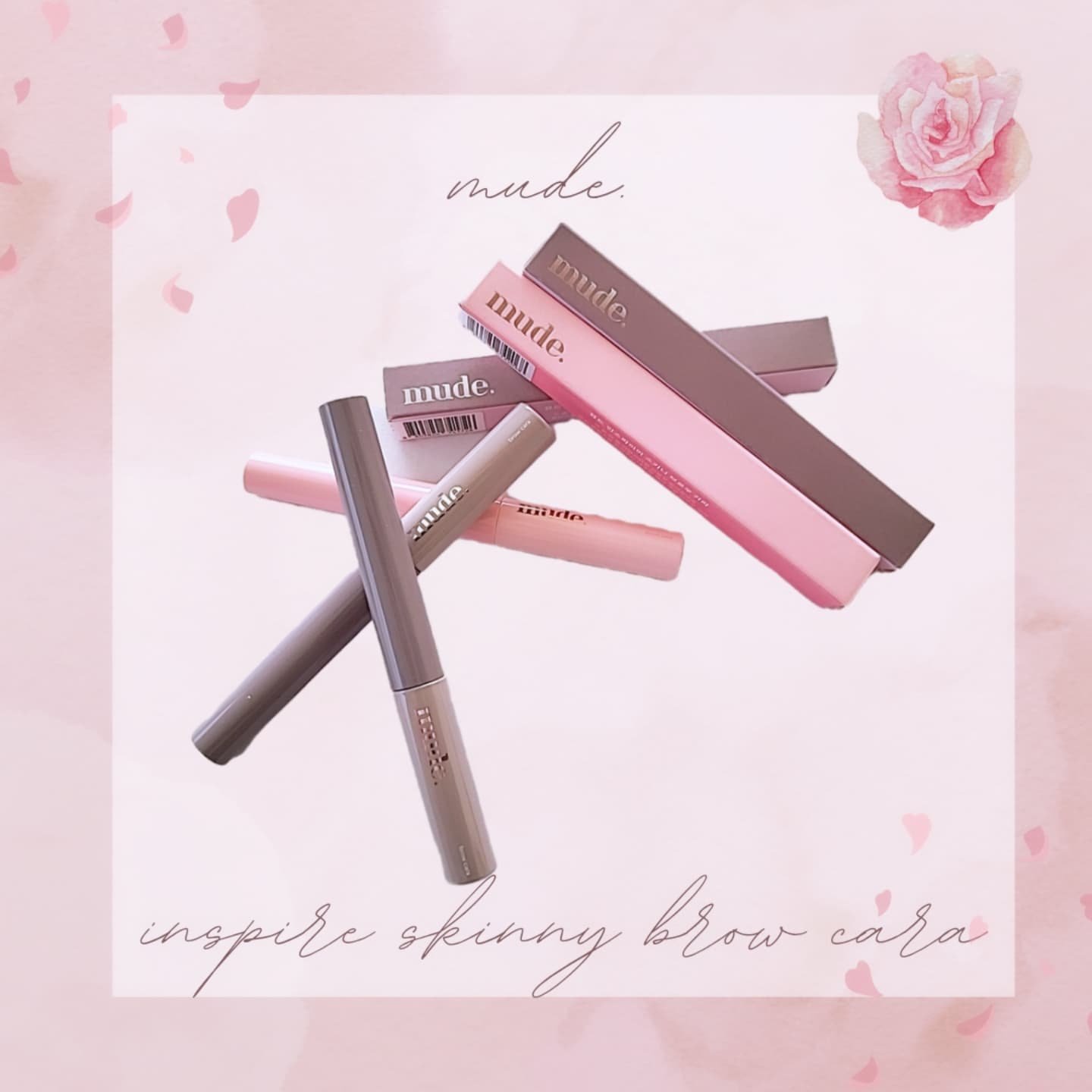 インスパイアスキニーブロウカラ/mude/眉マスカラを使ったクチコミ（1枚目）