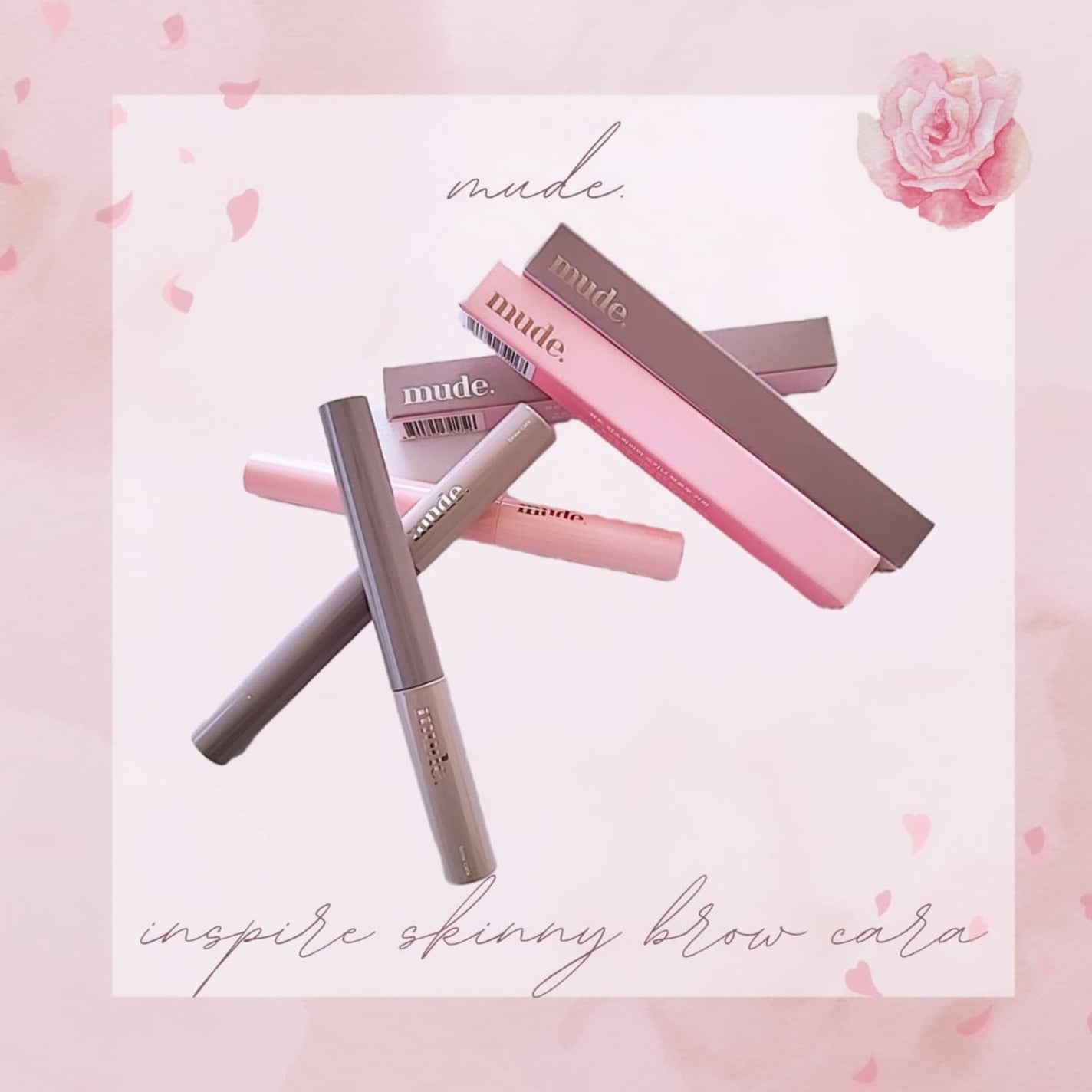 インスパイアスキニーブロウカラ/mude/眉マスカラを使ったクチコミ(1枚目)