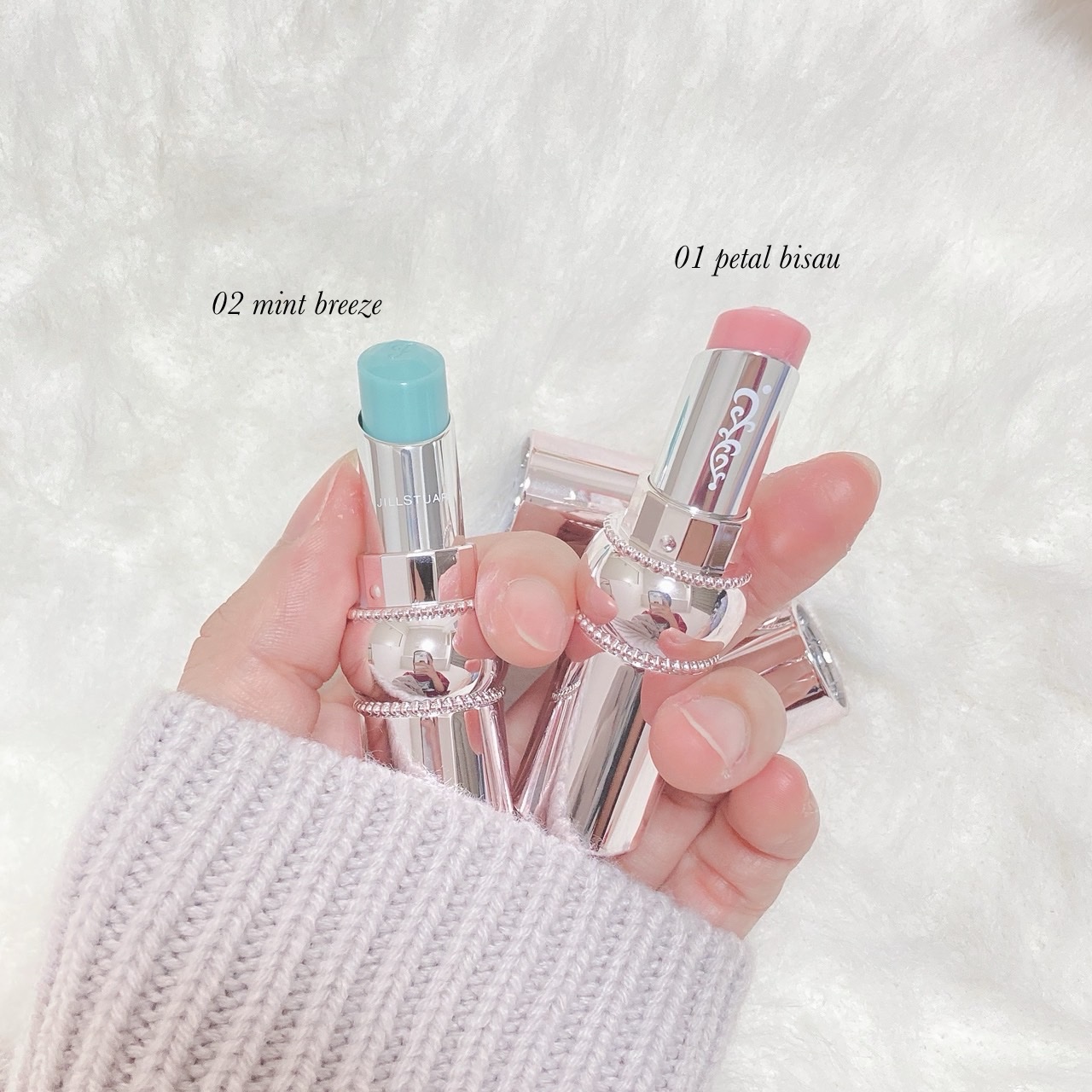 ジルスチュアート リップグロウ セラムバーム 02 mint breeze/JILL STUART/リップバームを使ったクチコミ（2枚目）