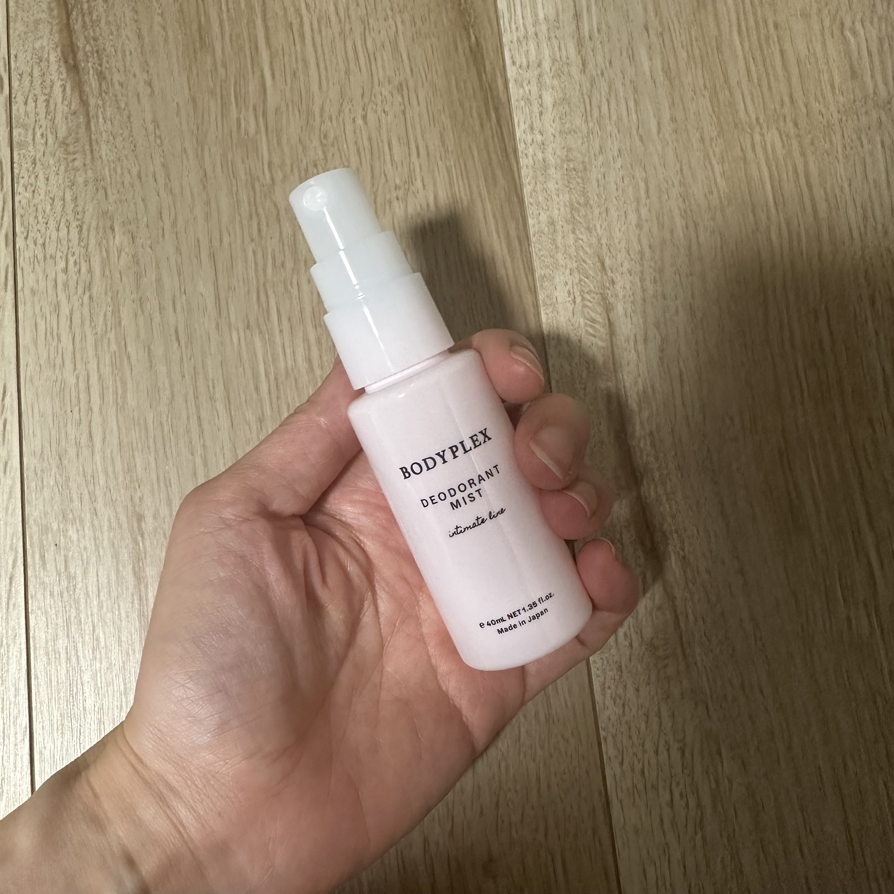BODYPLEX 薬用デオドラントミストのクチコミ「デリケートゾーンに直接ミストして使えるのが便利！
香りもいいです。..」（2枚目）