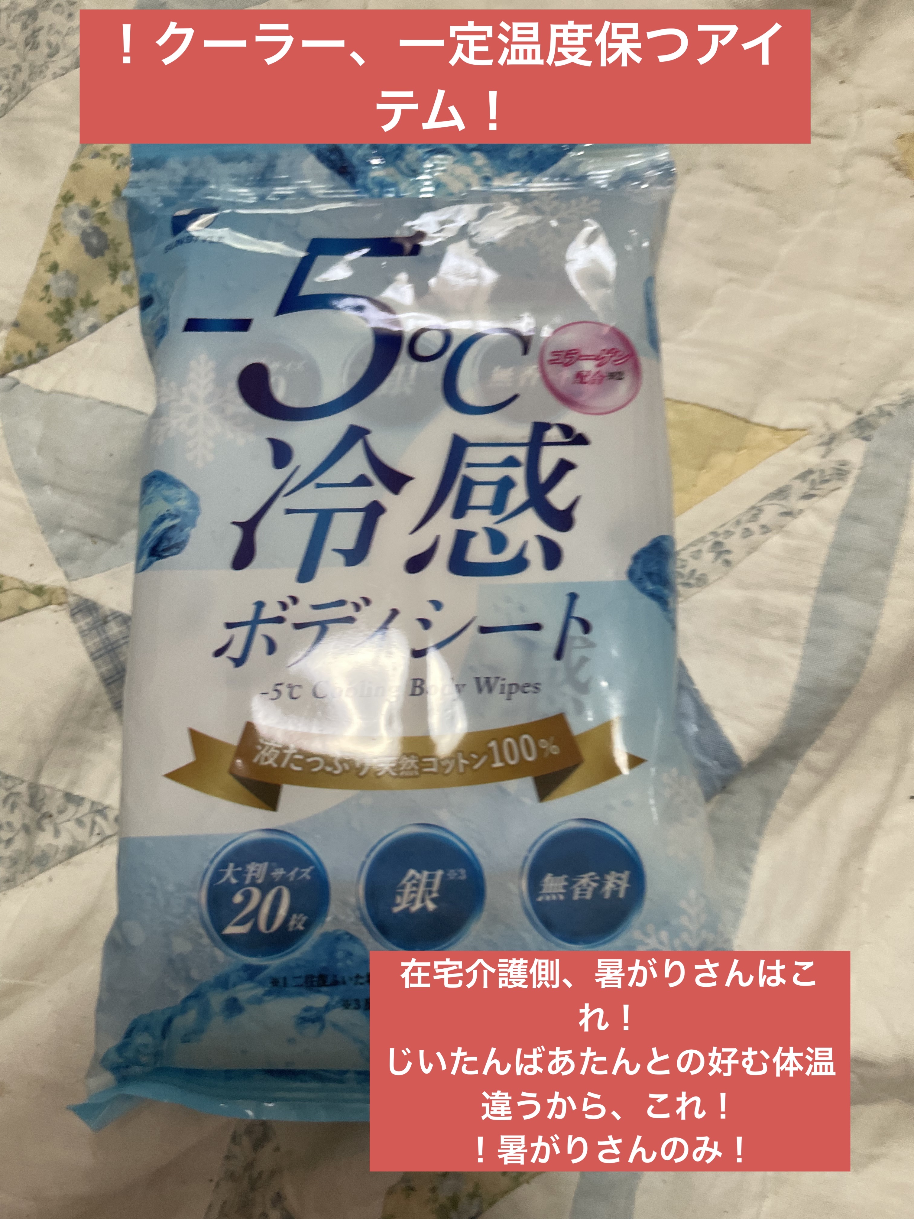 -5℃ 冷感ボディシート/SUNSTYLE/ボディシートを使ったクチコミ（1枚目）