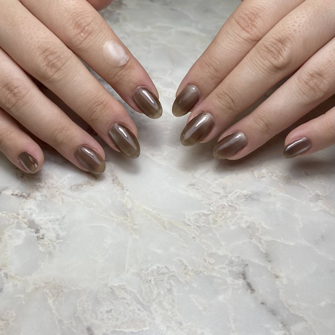 #ジェルネイル,#ブラウンネイル,#伊勢原ネイル,#大人ネイルのネイルデザイン