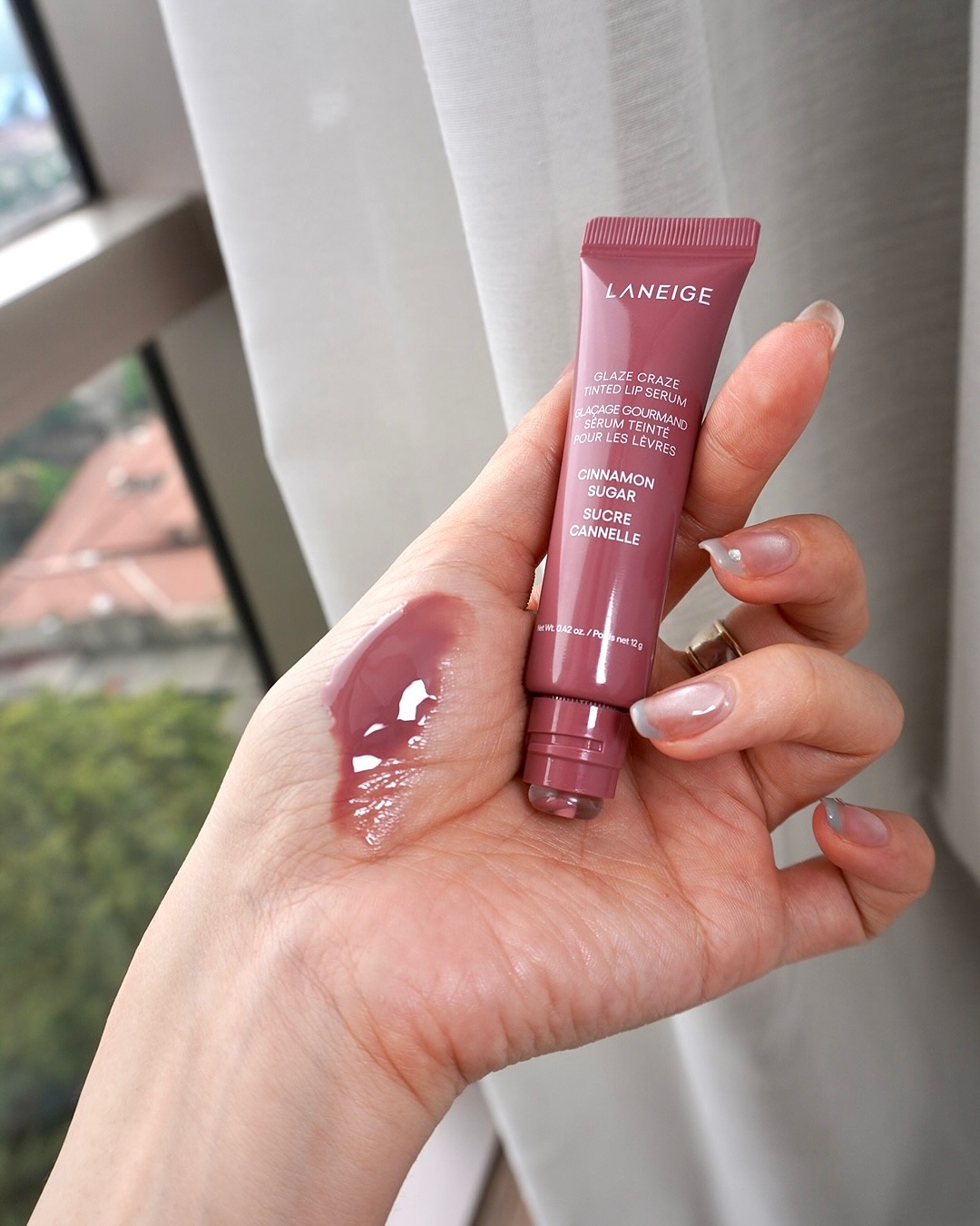 グレイズ ティントリップセラム シナモンシュガー/LANEIGE/リップ美容液を使ったクチコミ（2枚目）