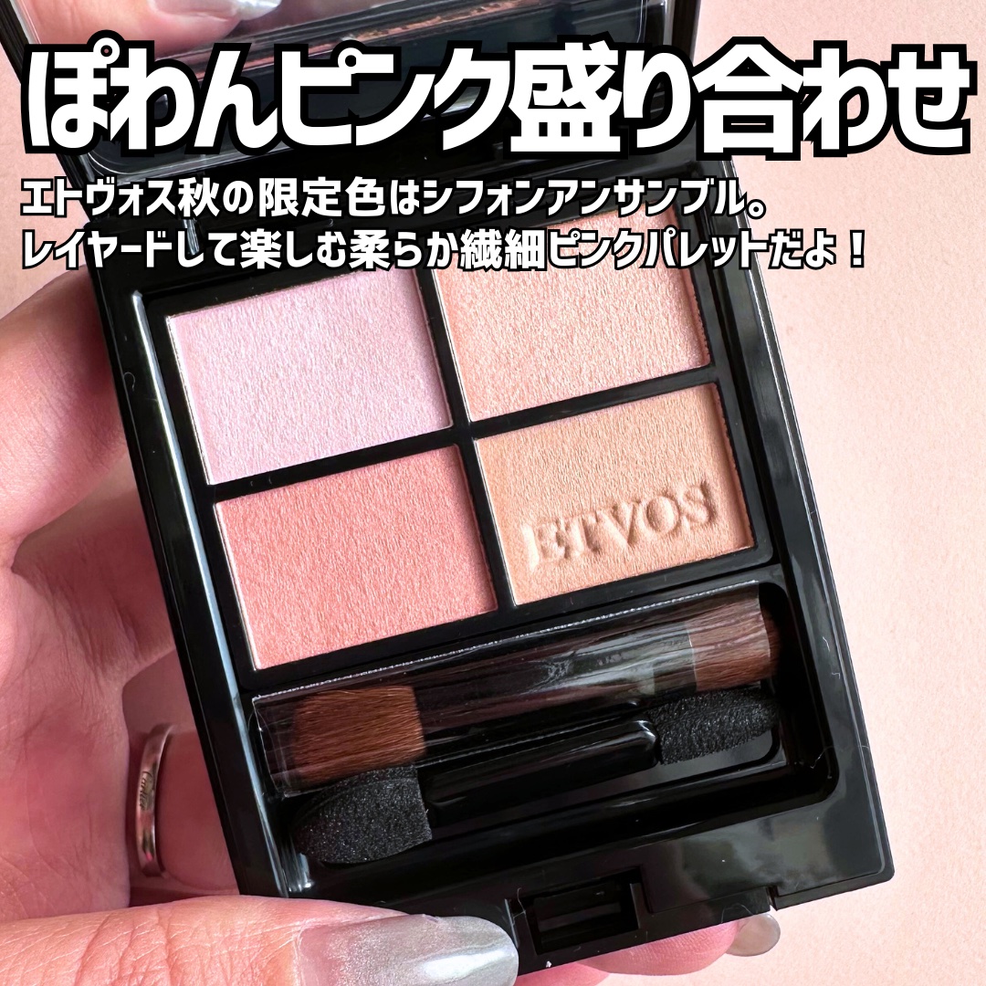 ミネラルクラッシィシャドー/エトヴォス/アイシャドウパレットを使ったクチコミ（2枚目）