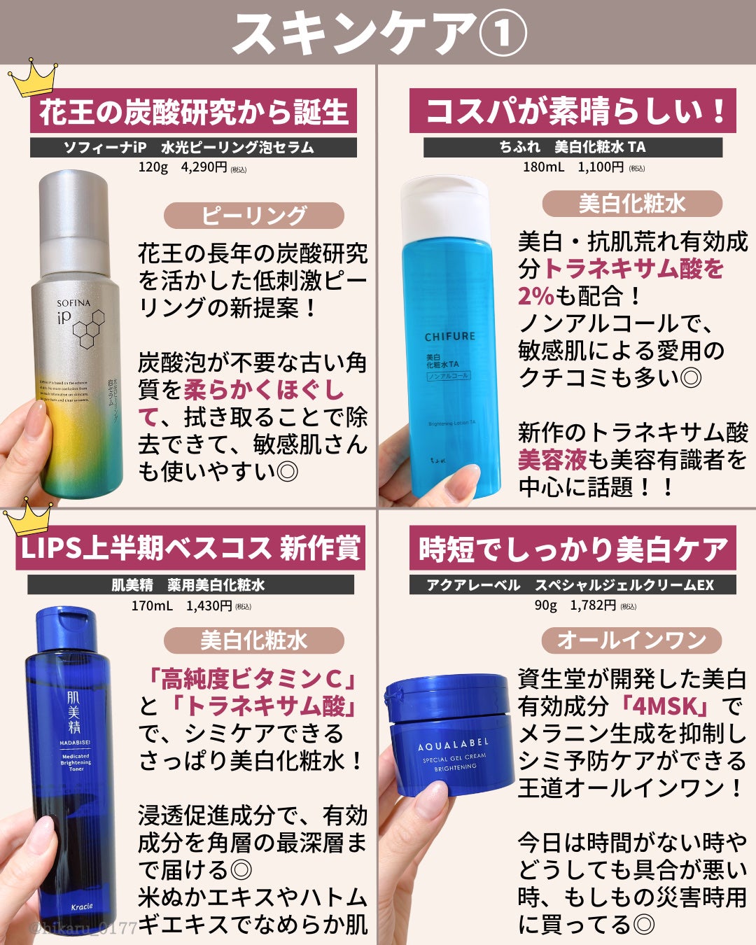 ひかる|肌悩み・成分・効果重視のスキンケア🌷 on LIPS 「最新版✨ドラコス2025上半期ベスコス🏆/化粧品成分上級スペシ..」(2枚目)