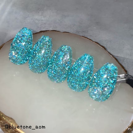 ⋆͛🦖⋆͛aomi on LIPS 「オリジナルフラッシュブルーグリーン🐬*°オーロラのストーンみた..」(5枚目)