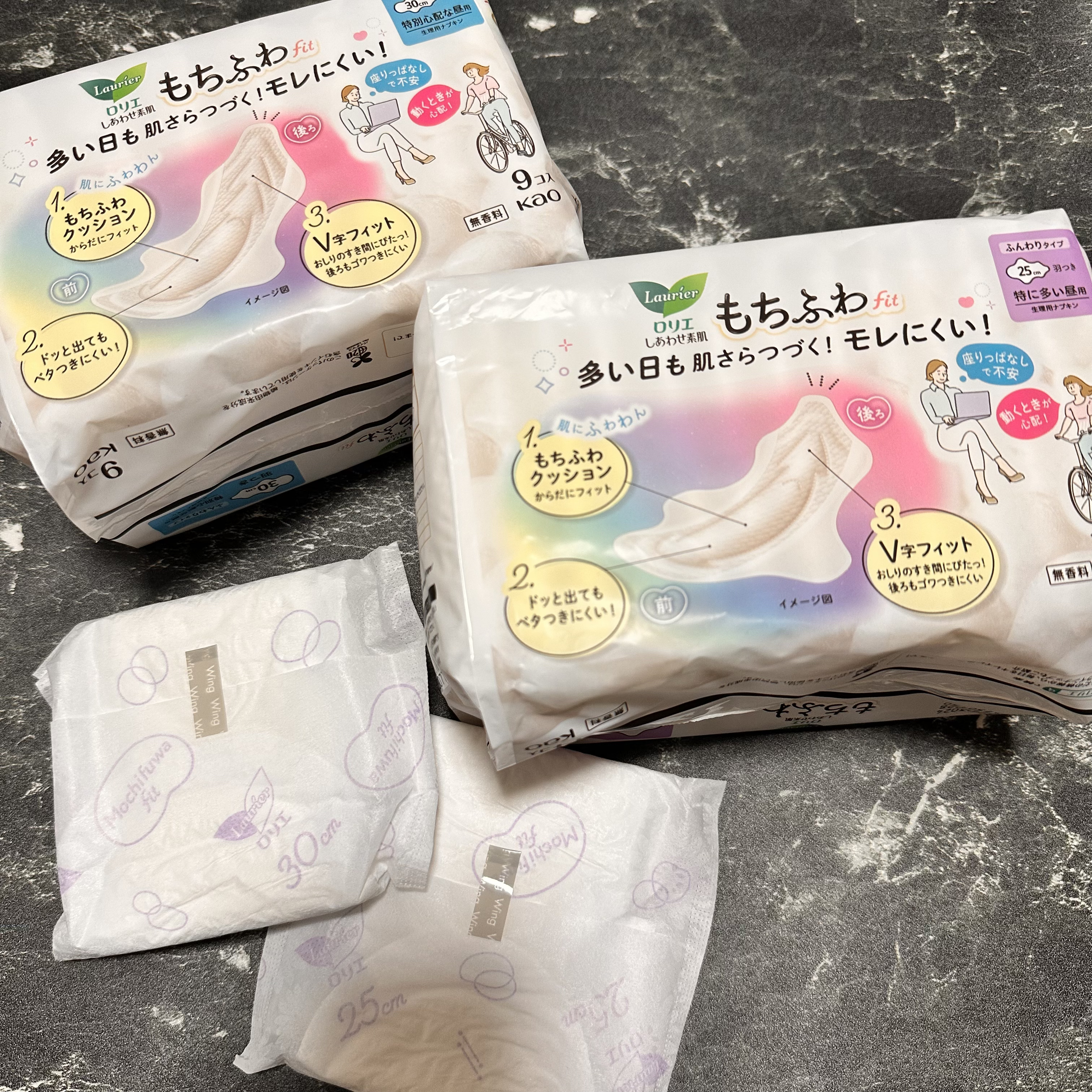 ロリエ もちふわ fit 25cm 羽つき 14コ入 (医薬部外品 )/ロリエ/ナプキンを使ったクチコミ（2枚目）