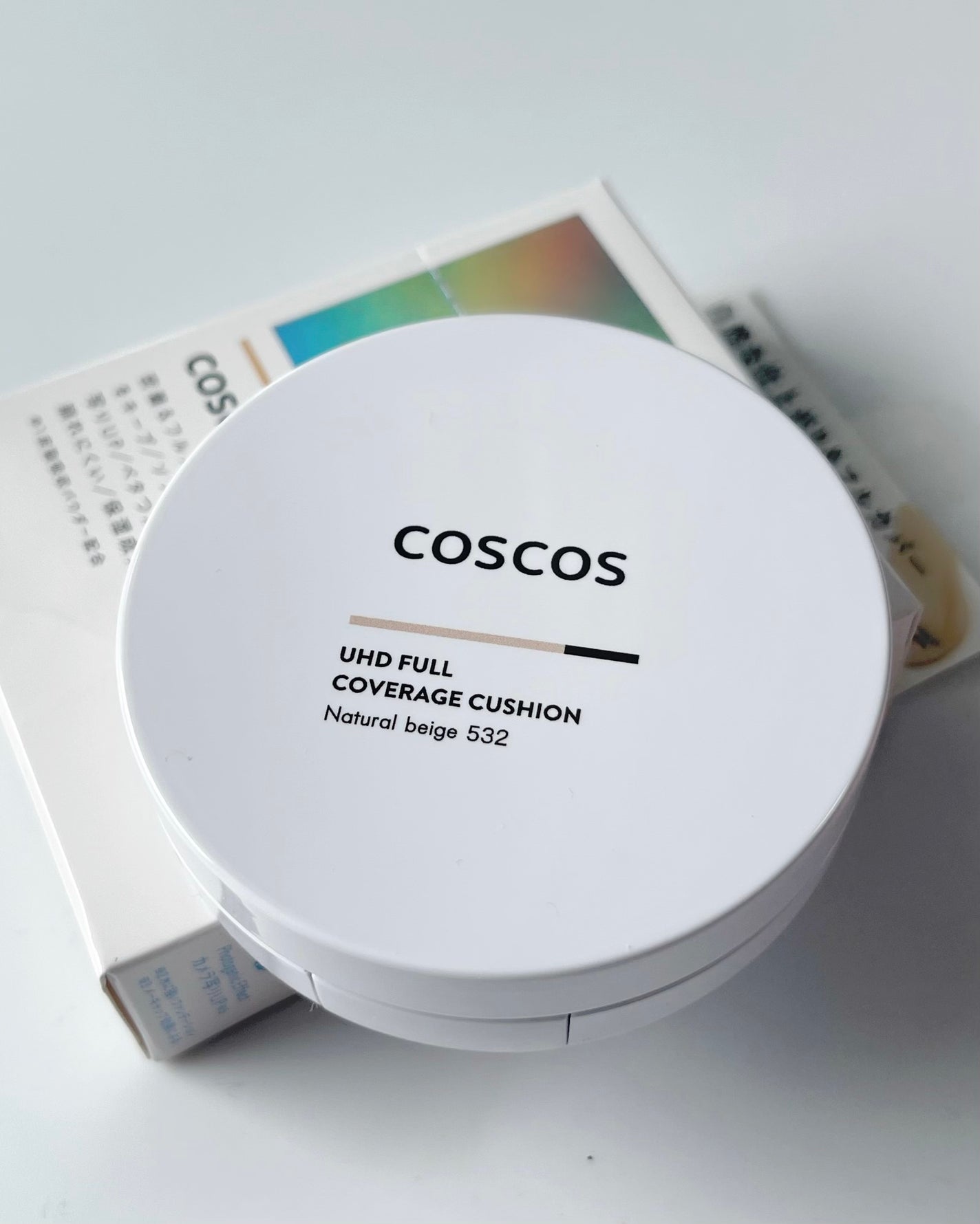 COSCOS UHDフルカバレッジクッション532(ナチュラルベージュ)/COSCOS/クッションファンデーションを使ったクチコミ(5枚目)