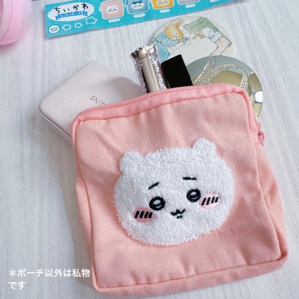 かな on LIPS 「もこもこ顔のちいかわポーチ、ガチャる//ガチャでゲットしました..」(6枚目)