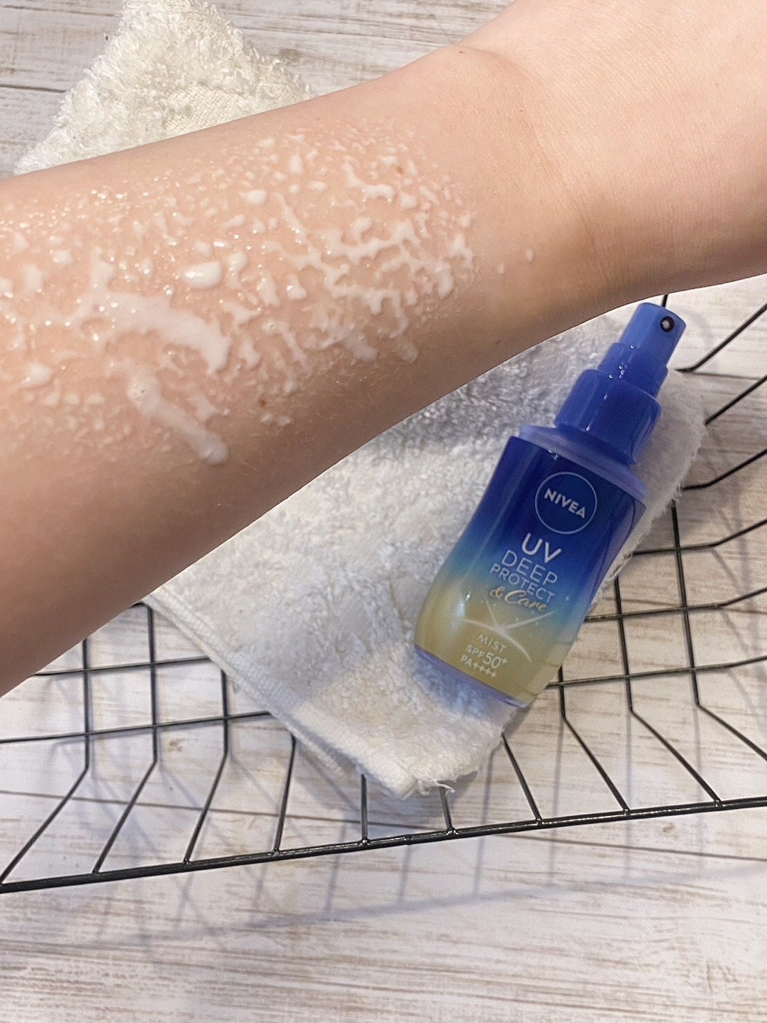 ニベアUV ディーププロテクト&ケア ミルクミスト/ニベア/日焼け止めミスト・スプレーを使ったクチコミ(4枚目)