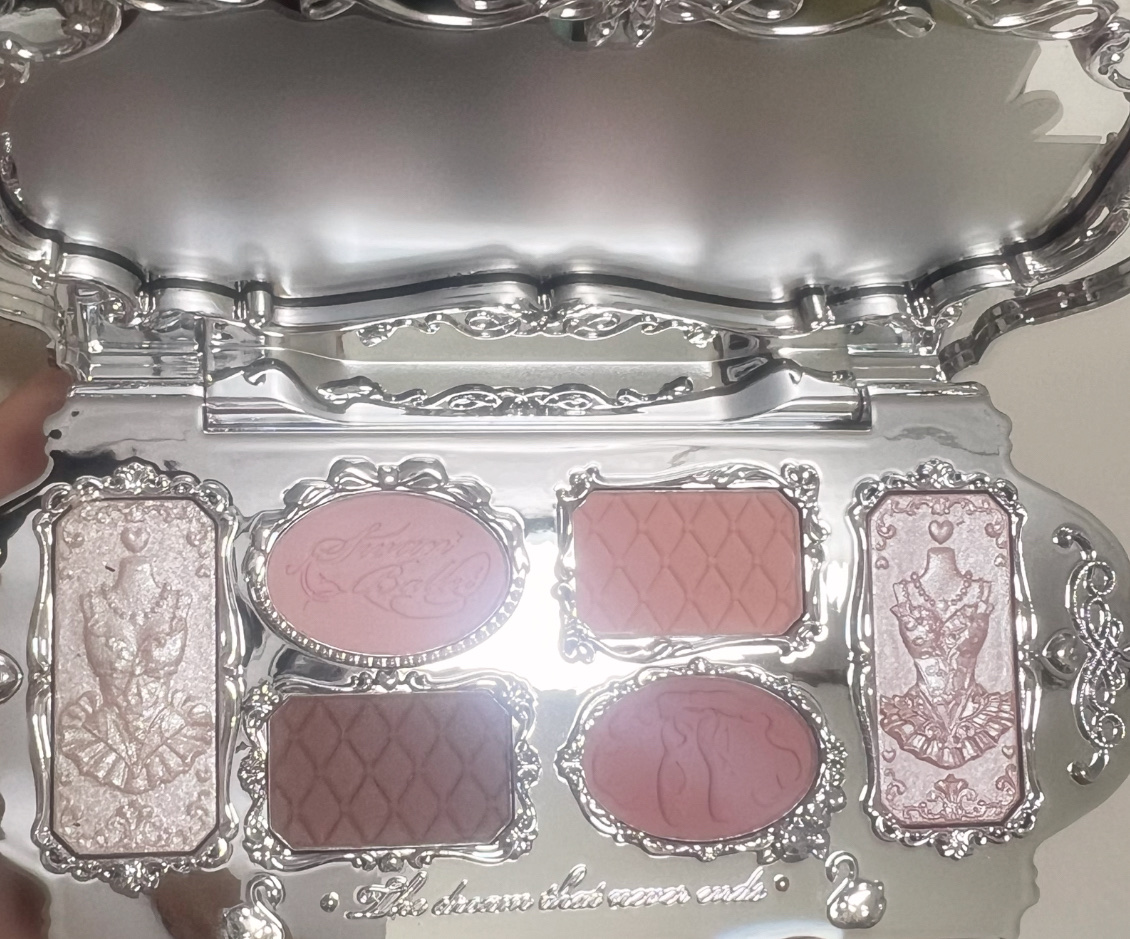 フラワーノーズスワンバレエシリーズ アイシャドウパレット 01 ホワイトスワン/FlowerKnows/アイシャドウパレットを使ったクチコミ（2枚目）