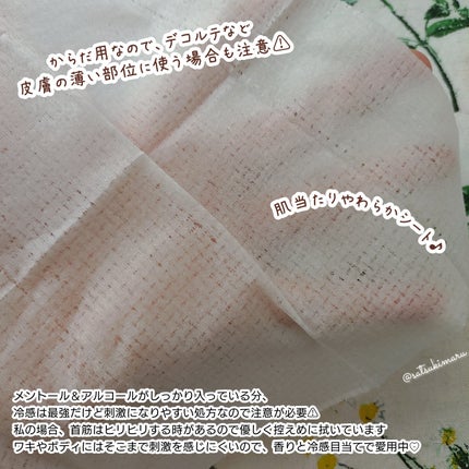 ギャツビーボディペーパー氷冷フィグの香り/ギャツビー/ボディシートを使ったクチコミ(5枚目)