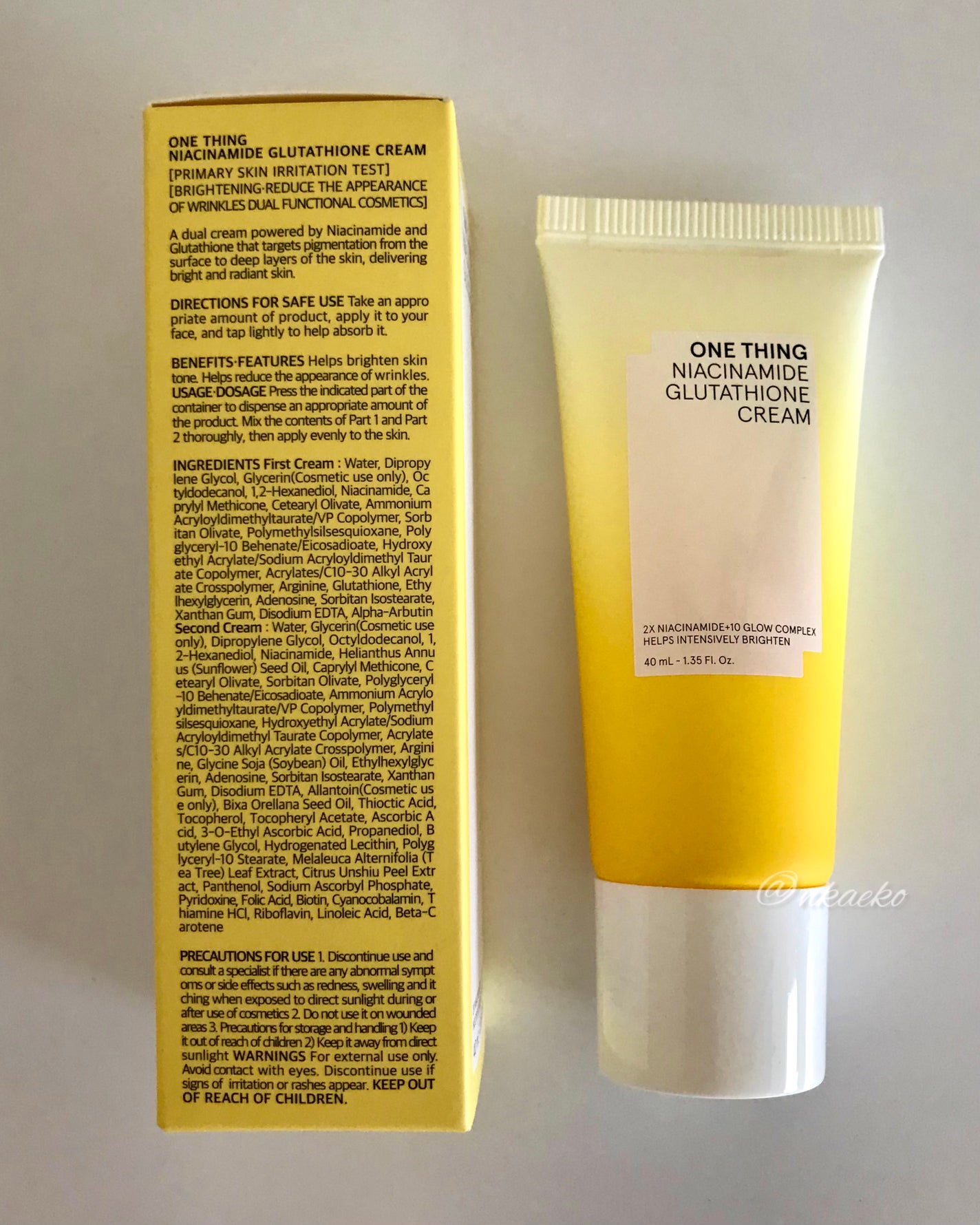 ナイアシンアミド グルタチオン クリーム/ONE THING/フェイスクリームを使ったクチコミ(5枚目)