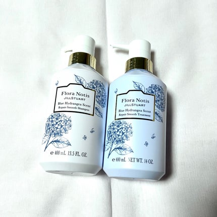 ブルーハイドレンジア リペアスムースシャンプー/リペアスムーストリートメント シャンプー/Flora Notis JILL STUART/市販シャンプーの画像