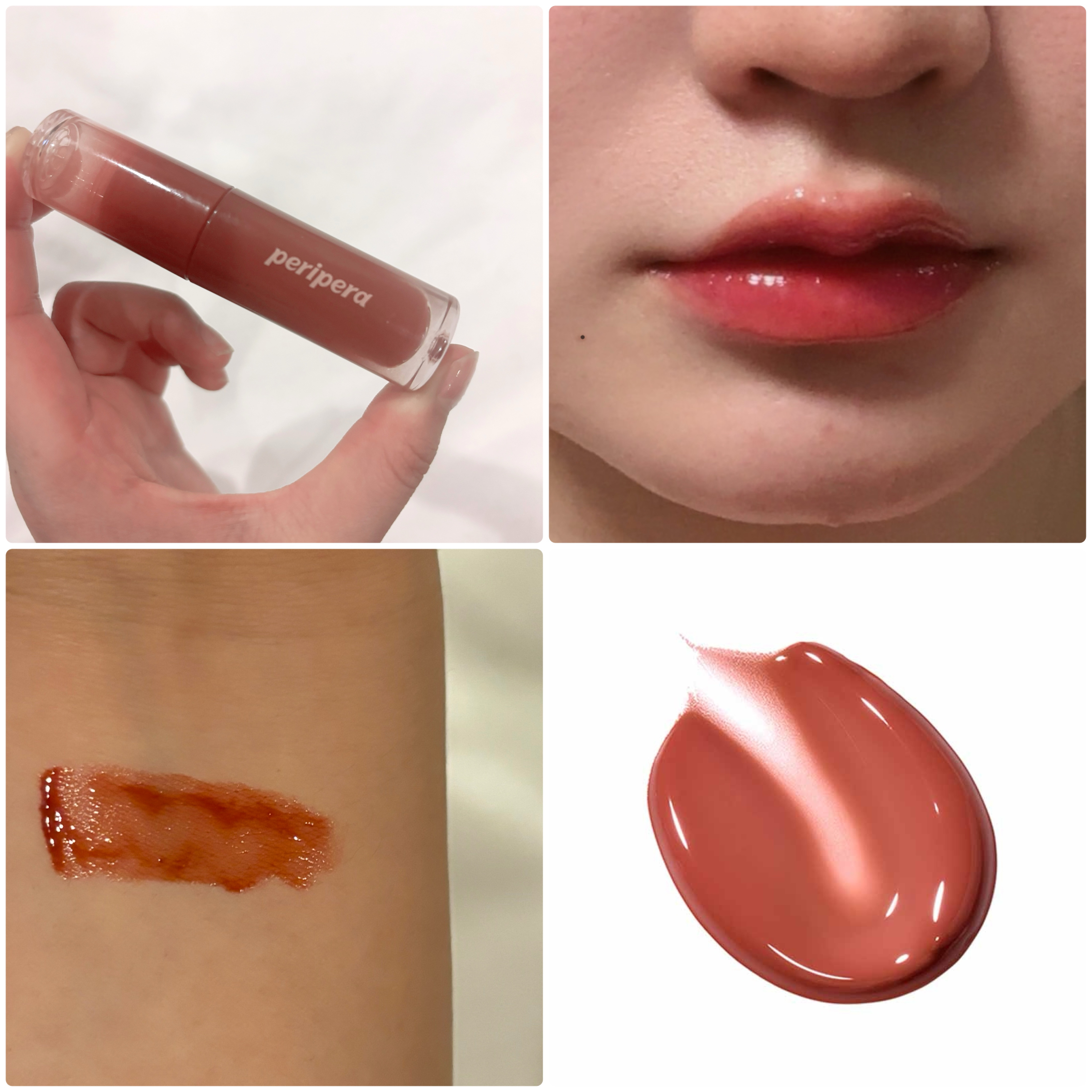 ペリペラ インク ムード グロイ ティント 20 BROWN YAKGWA(甘いブラウン)/PERIPERA/リップティントを使ったクチコミ（2枚目）