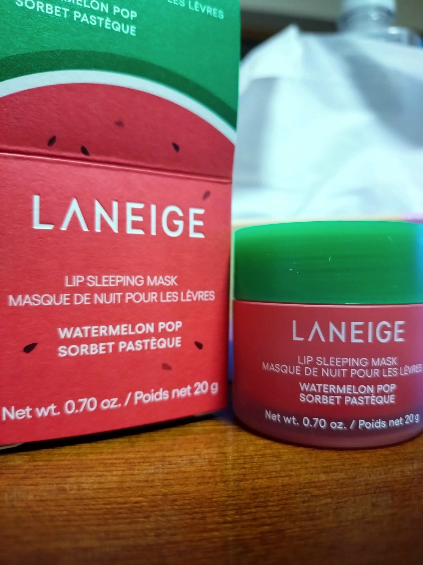 リップスリーピングマスク ウォーターメロン/LANEIGE/リップマスクを使ったクチコミ(1枚目)