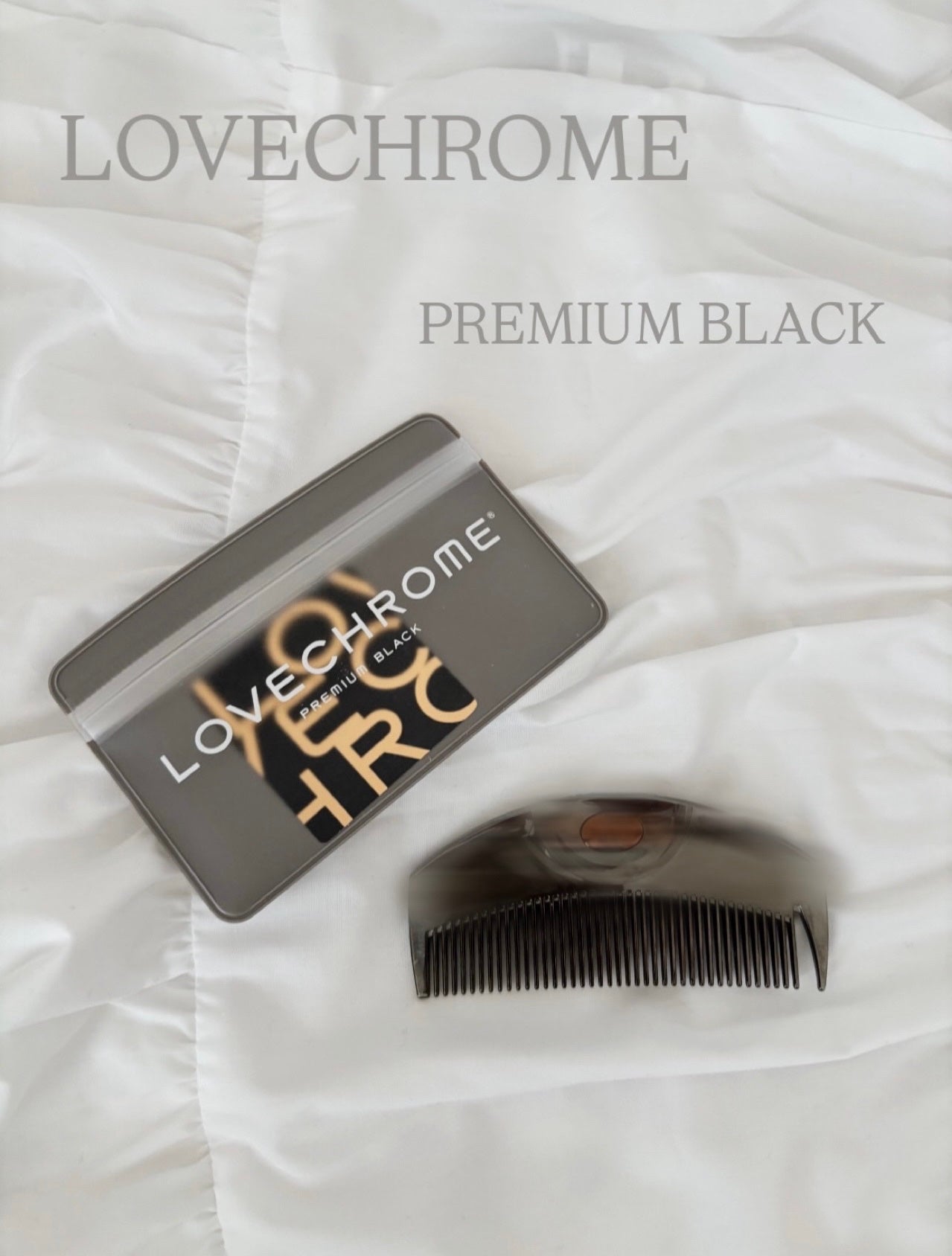 PG ツキ プレミアムブラック/LOVECHROME/ヘアコームを使ったクチコミ(1枚目)