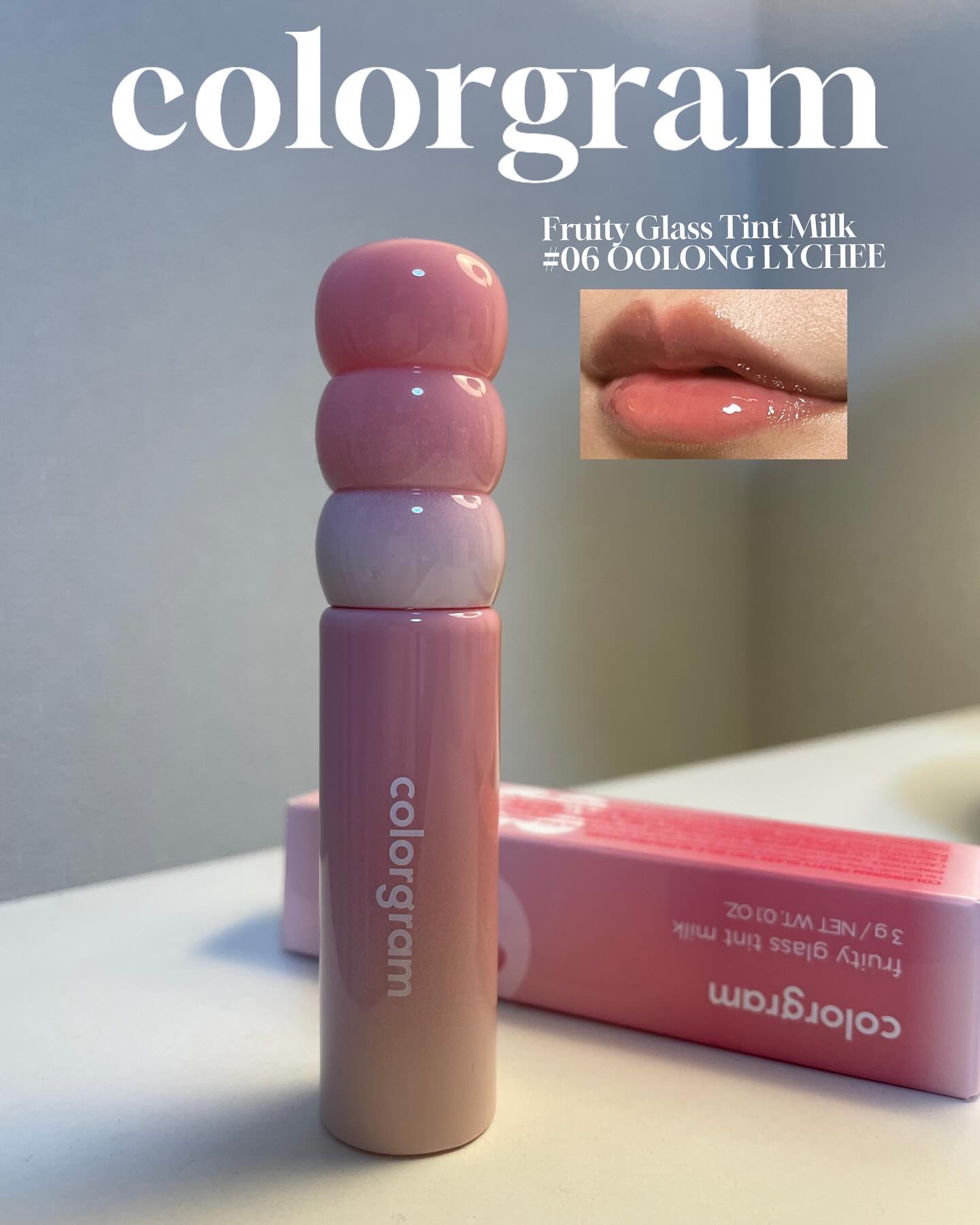 カラーグラム タンフルグラスティントミルク/Colorgram/リップティントを使ったクチコミ（1枚目）