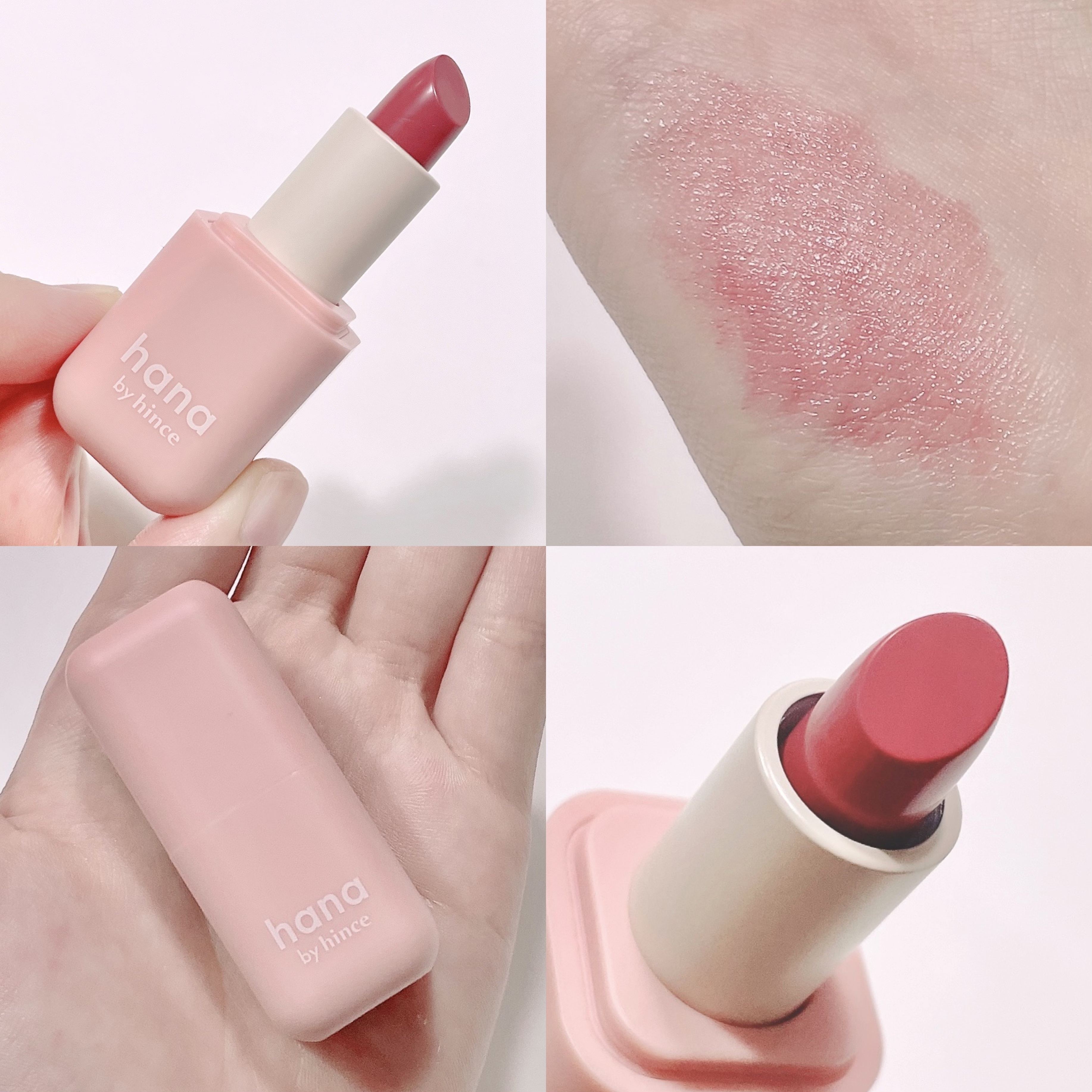 シアーグラスリップスティック 02 ベリー/hana by hince/口紅を使ったクチコミ（3枚目）