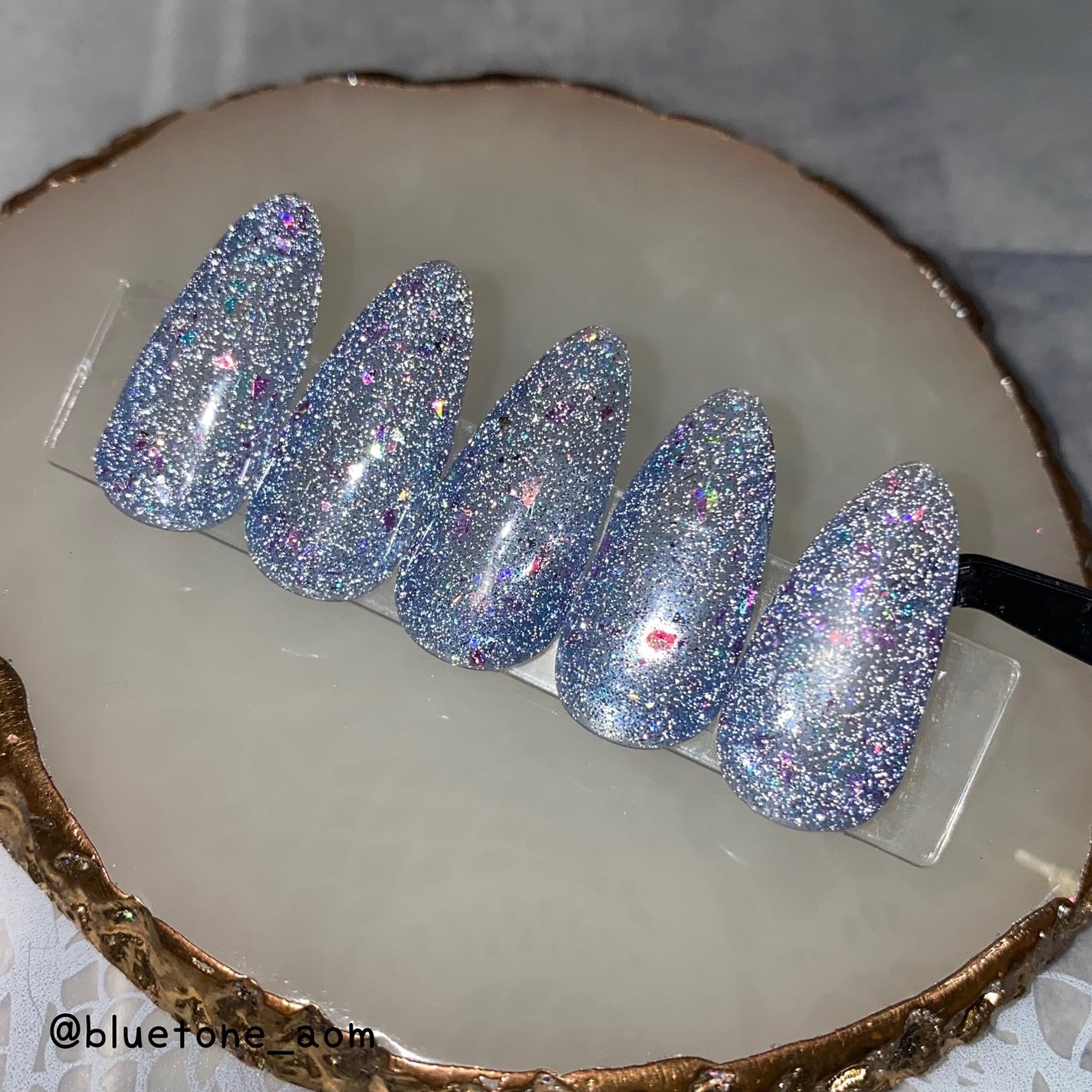 ⋆͛🦖⋆͛aomi on LIPS 「オリジナルフラッシュブルーベースにクラッシュホロとかも混ぜてみ..」(5枚目)