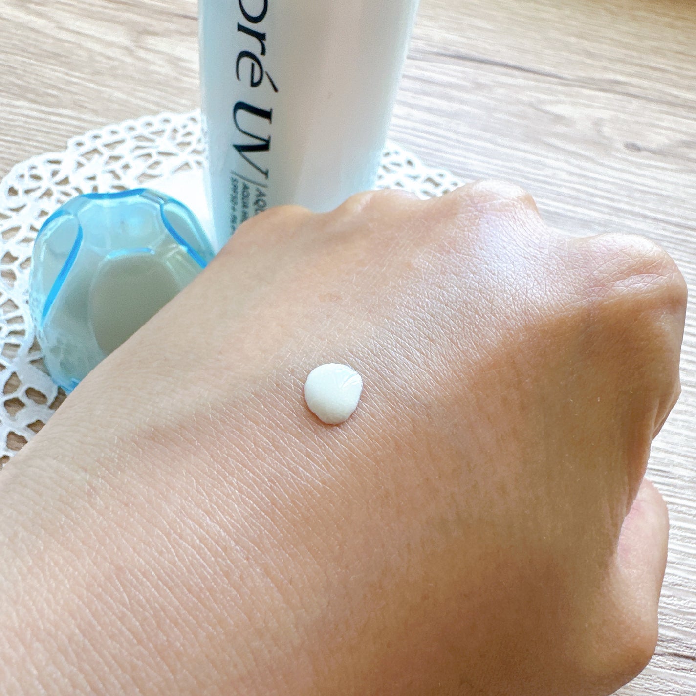 ビオレUV アクアリッチ アクアハイライトローション(水層ハイライトUV)/ビオレ/日焼け止めローションを使ったクチコミ(5枚目)