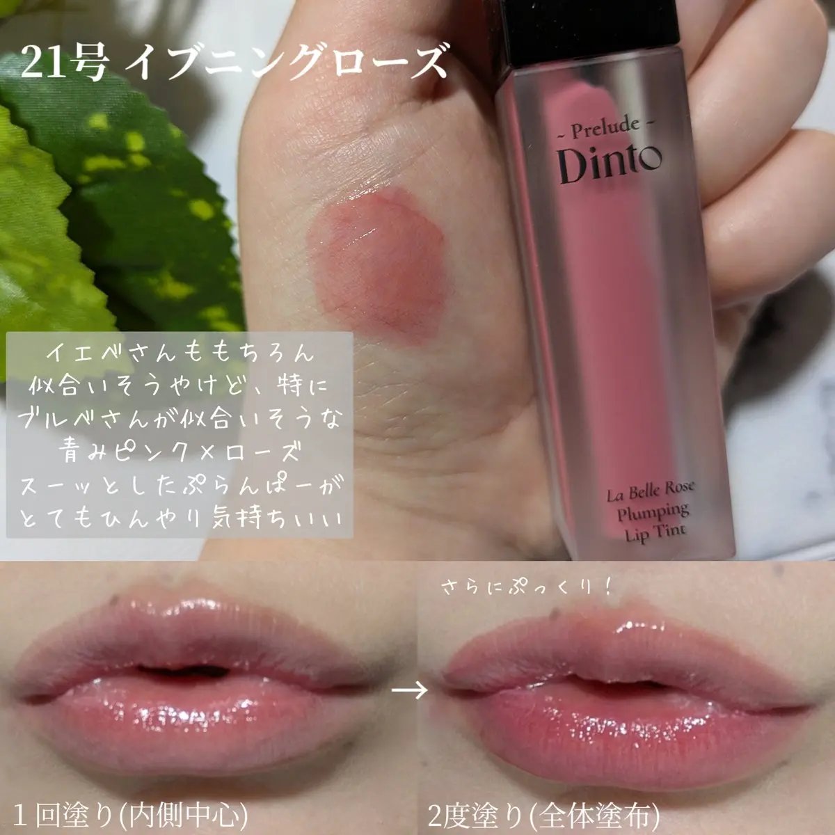 La Belle Rose Plumping Lip Tint/Dinto/口紅を使ったクチコミ（3枚目）