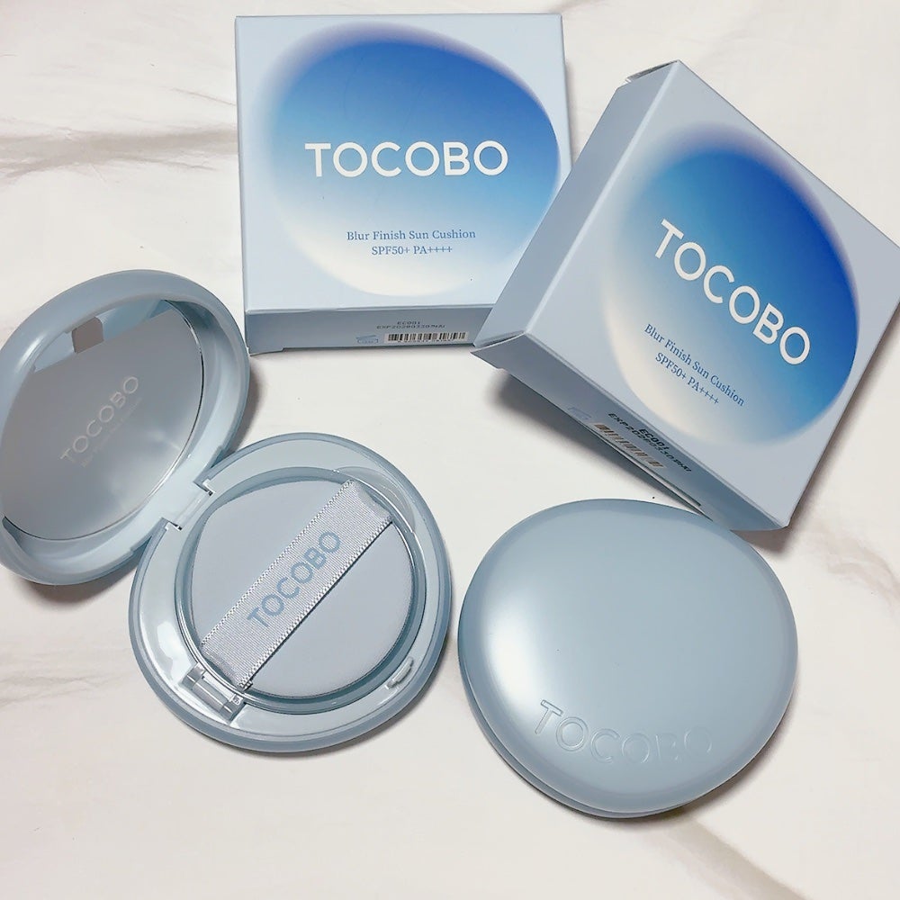 ブラーフィニッシュサンクッション/TOCOBO/日焼け止めパウダーを使ったクチコミ(1枚目)