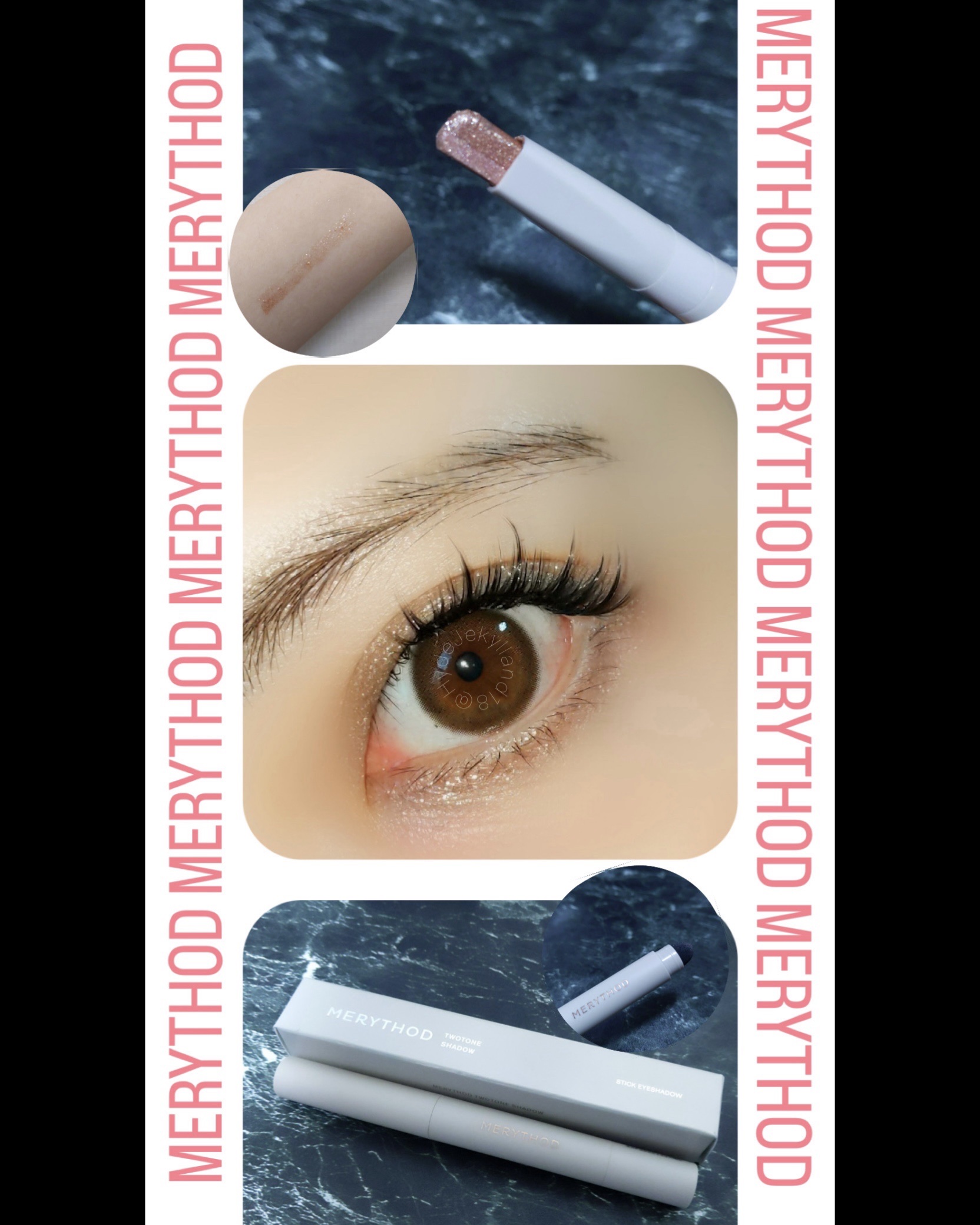 ツートーンシャドウ 05 GLITTER TAP/MERYTHOD/スティックアイシャドウを使ったクチコミ（1枚目）