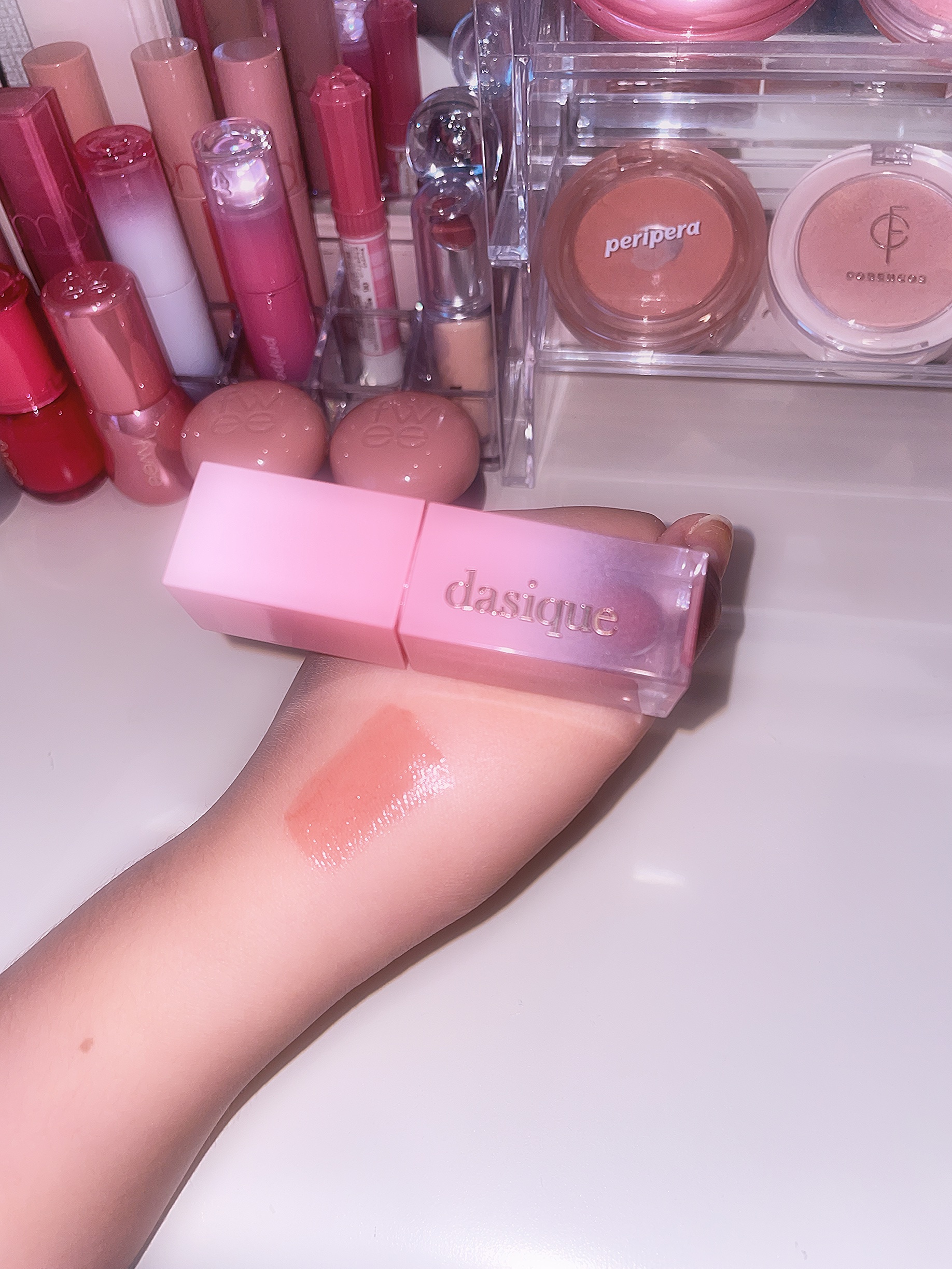 ジューシーデュイティント 21 モーブムード/dasique/リップティントを使ったクチコミ（2枚目）