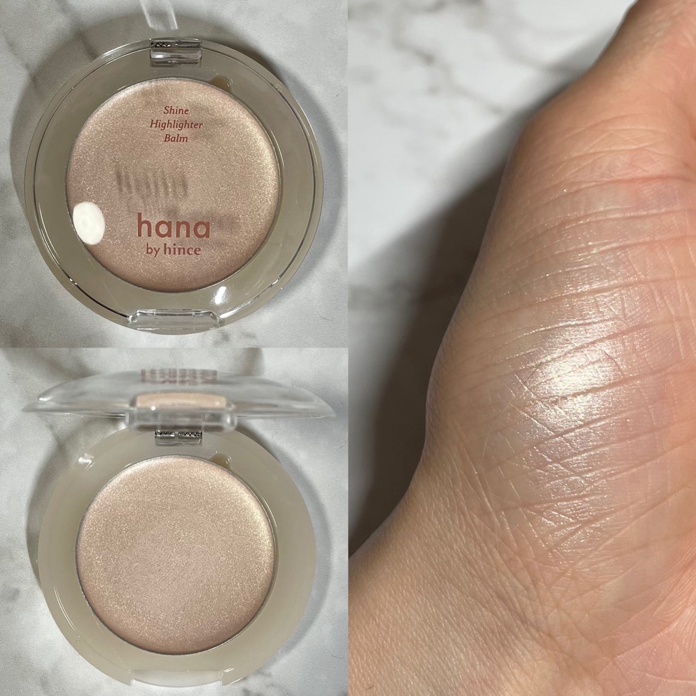 シャインハイライターバーム/hana by hince/クリームハイライトを使ったクチコミ(3枚目)