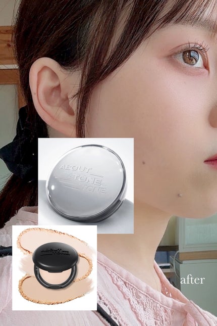 ブラーパウダーパクト/ABOUT TONE/プレストパウダーを使ったクチコミ(4枚目)