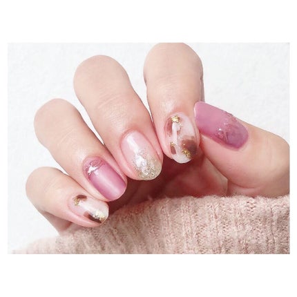 𝘼𝙮𝙪 ❦ 𝑆𝑒𝑙𝑓 𝑁𝑎𝑖𝑙 on LIPS 「❥こんばんは😌ピンクマット×べっ甲で合わせてセルフネイ..」(5枚目)