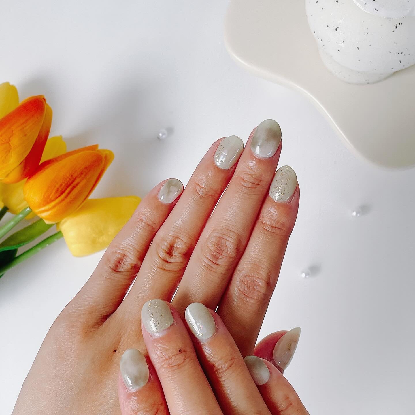 セミキュアジェルネイル（ハンド）/ohora/ネイルシールを使ったクチコミ（2枚目）