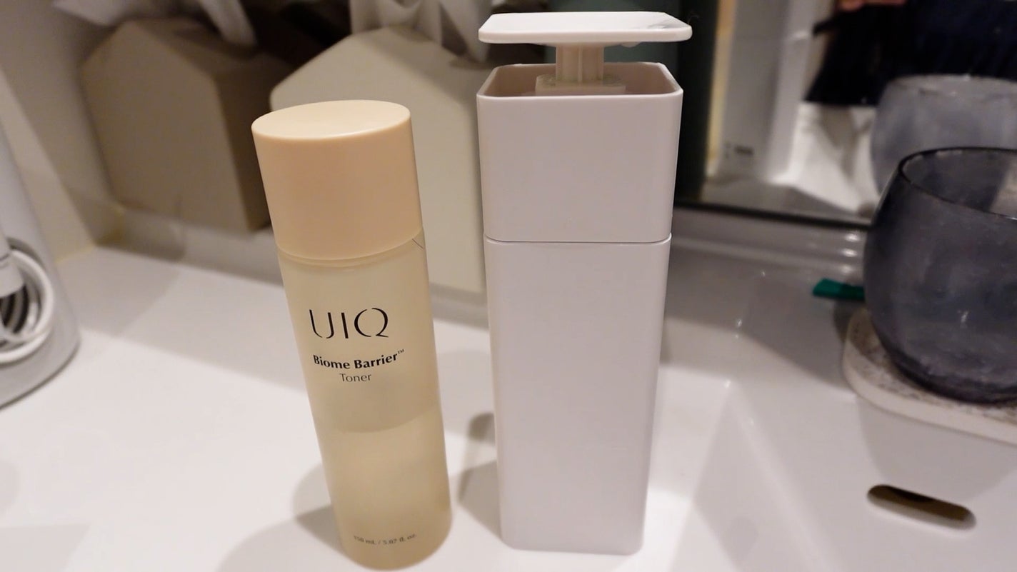 片手で出せるディスペンサー/山崎実業/その他を使ったクチコミ(4枚目)