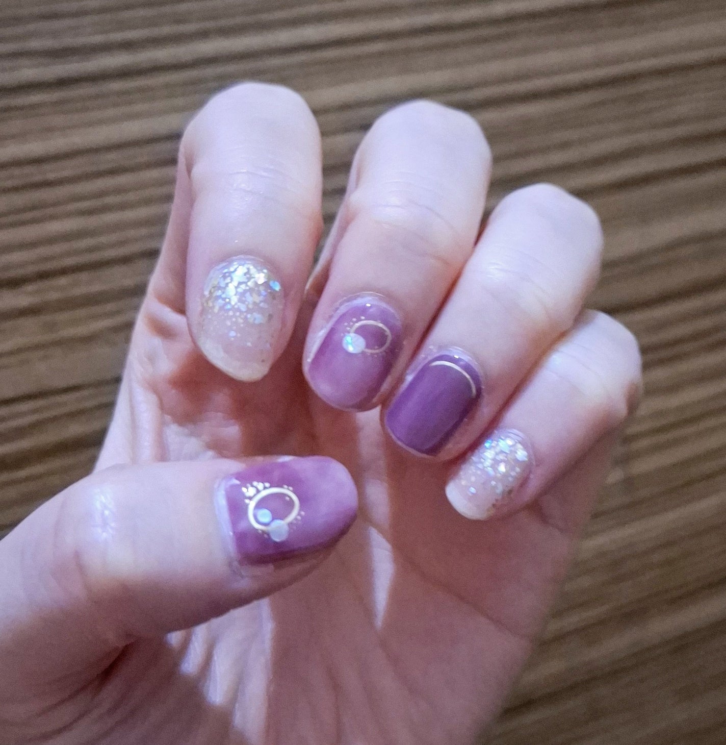 セミハードジェルネイルシール/and us/ネイルシールを使ったクチコミ(1枚目)