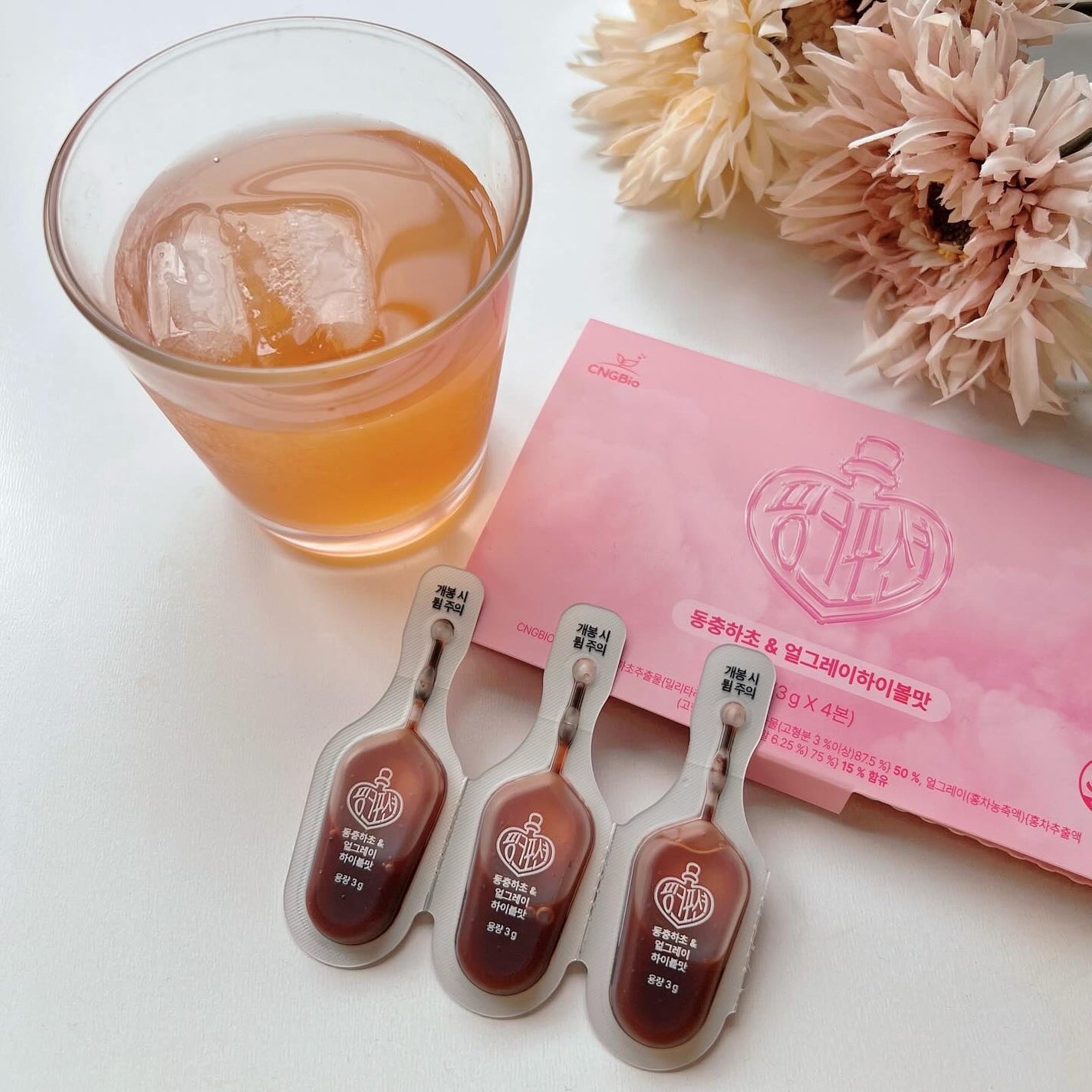 飲める美容ピンクDIYドリンク ピンクポーション ゼロカロリー・冬虫夏草/PINK POTION /美容ドリンクを使ったクチコミ(1枚目)