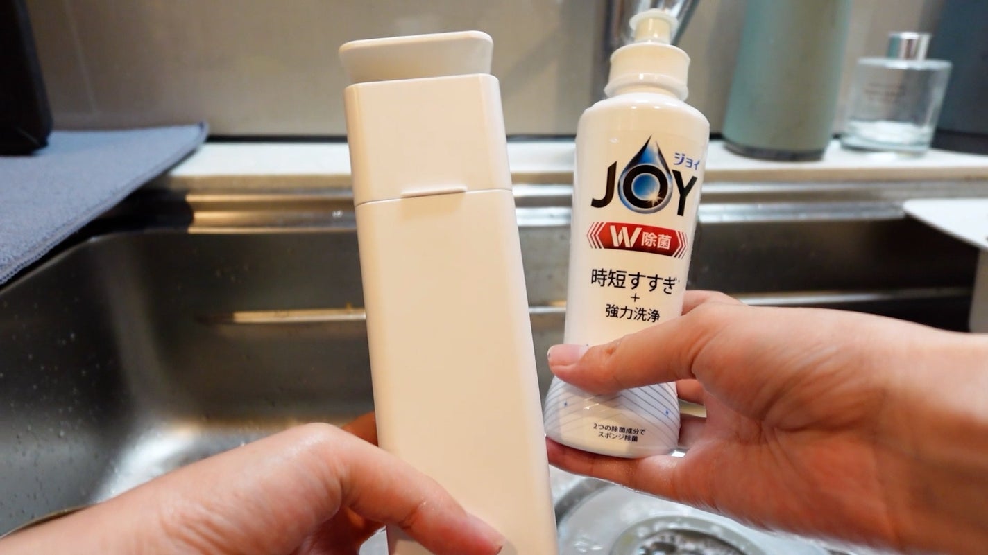 片手で出せるディスペンサー/山崎実業/その他を使ったクチコミ(2枚目)