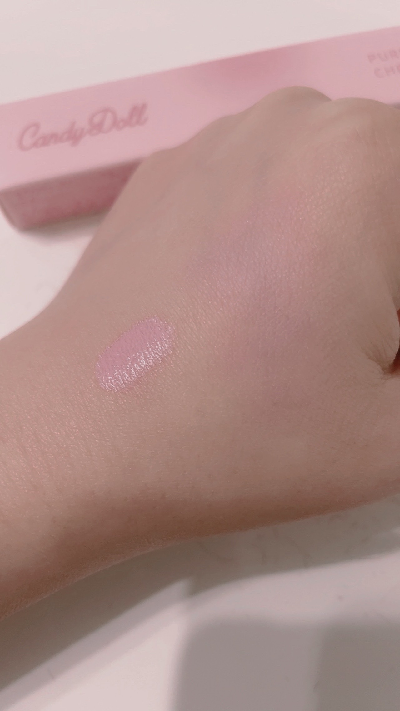 ピュアリキッドチーク 01 ヴィーナスラベンダー/CandyDoll/リキッドチークを使ったクチコミ（2枚目）