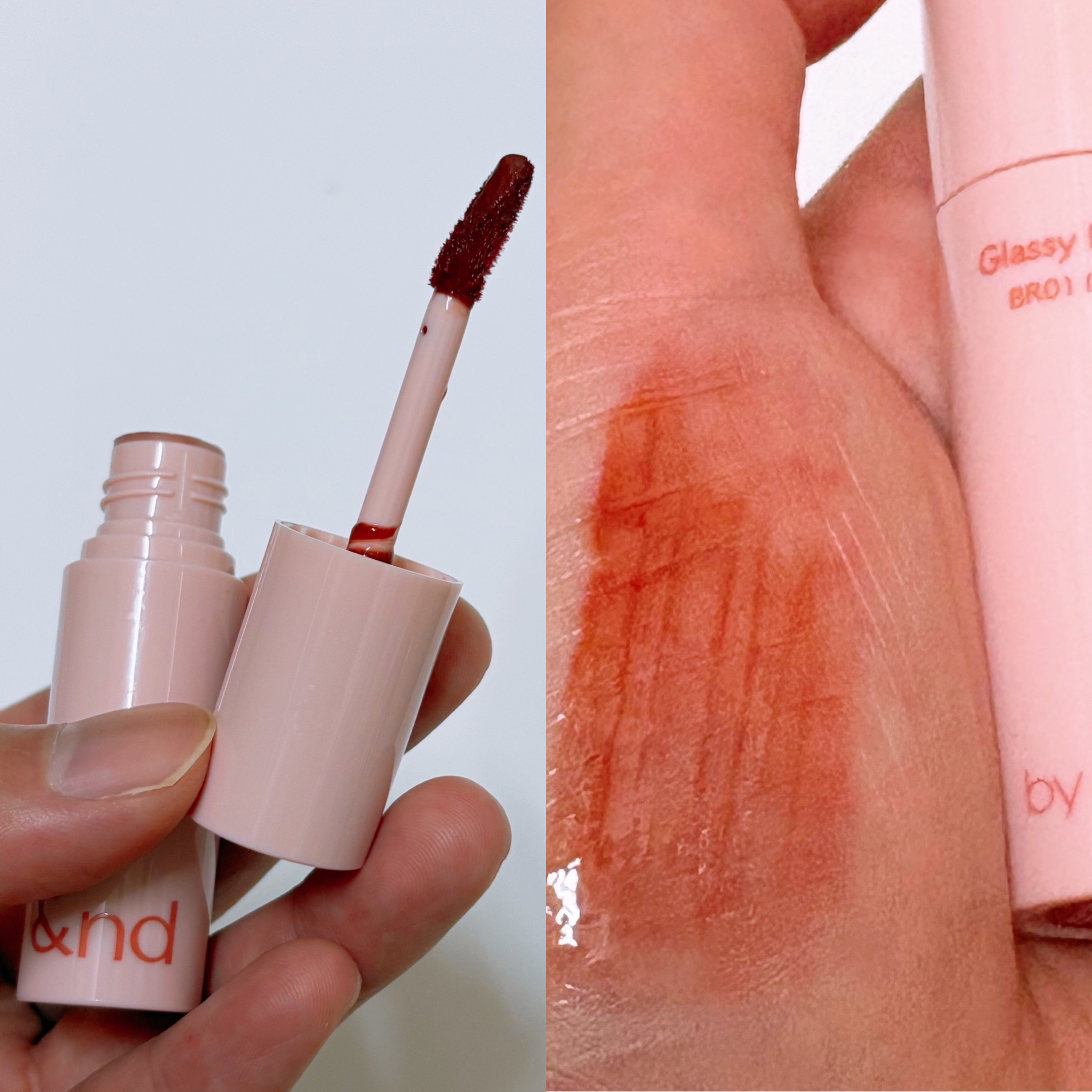 アンドバイロムアンド　グラッシーボムティント/&nd by rom&nd/リップティントを使ったクチコミ（3枚目）