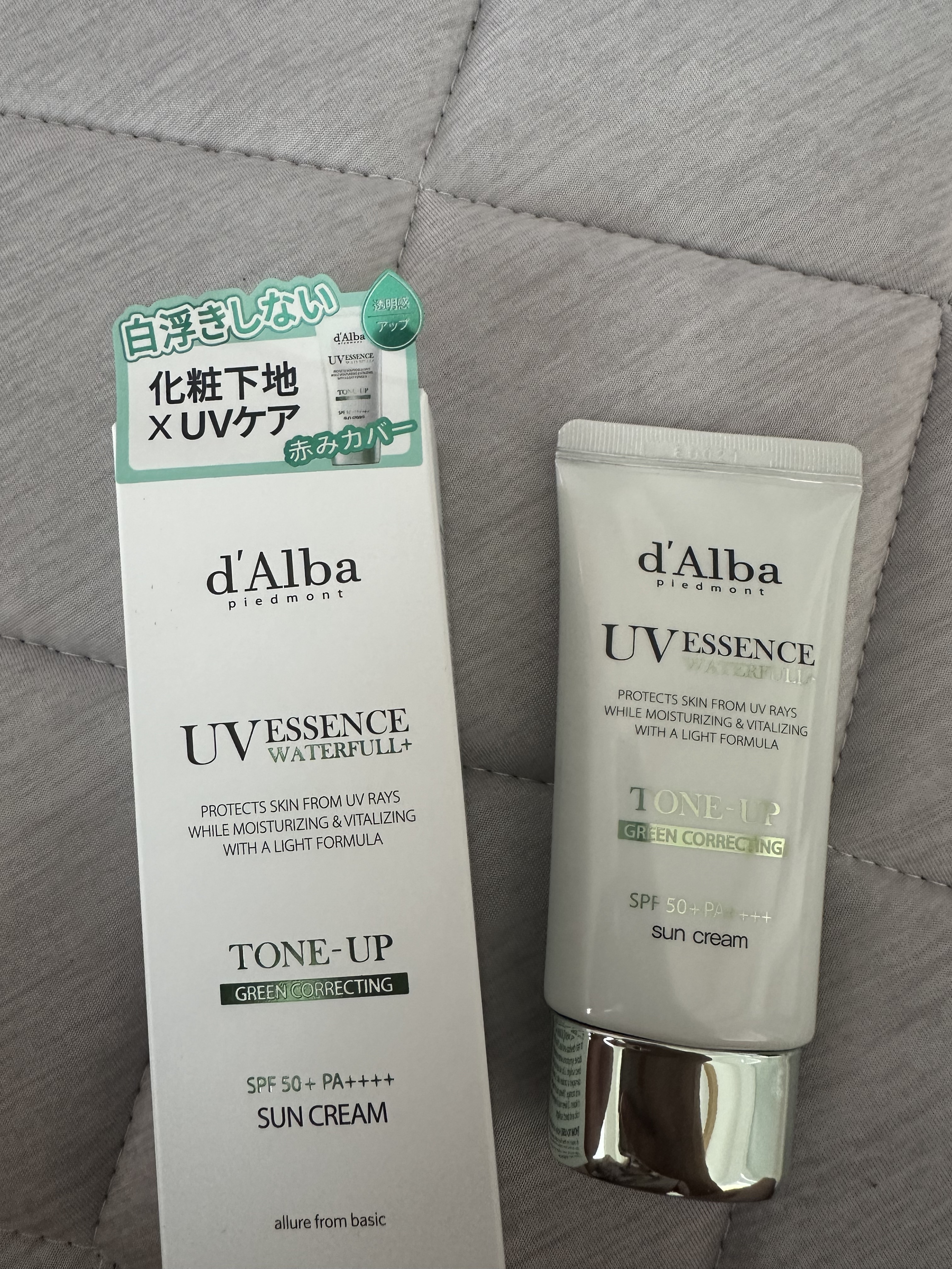 クリーンティーツリーリポソームトーンアップサンクリーム（グリーン）/ダルバ/日焼け止めクリームを使ったクチコミ（1枚目）