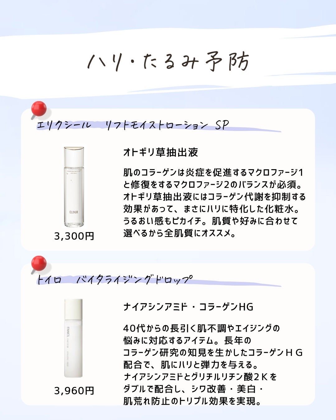 とまと村長@化粧品研究者 on LIPS 「悩み別の化粧水!#化粧水 #保湿ケア#美白ケア #毛穴ケア#肌..」(6枚目)