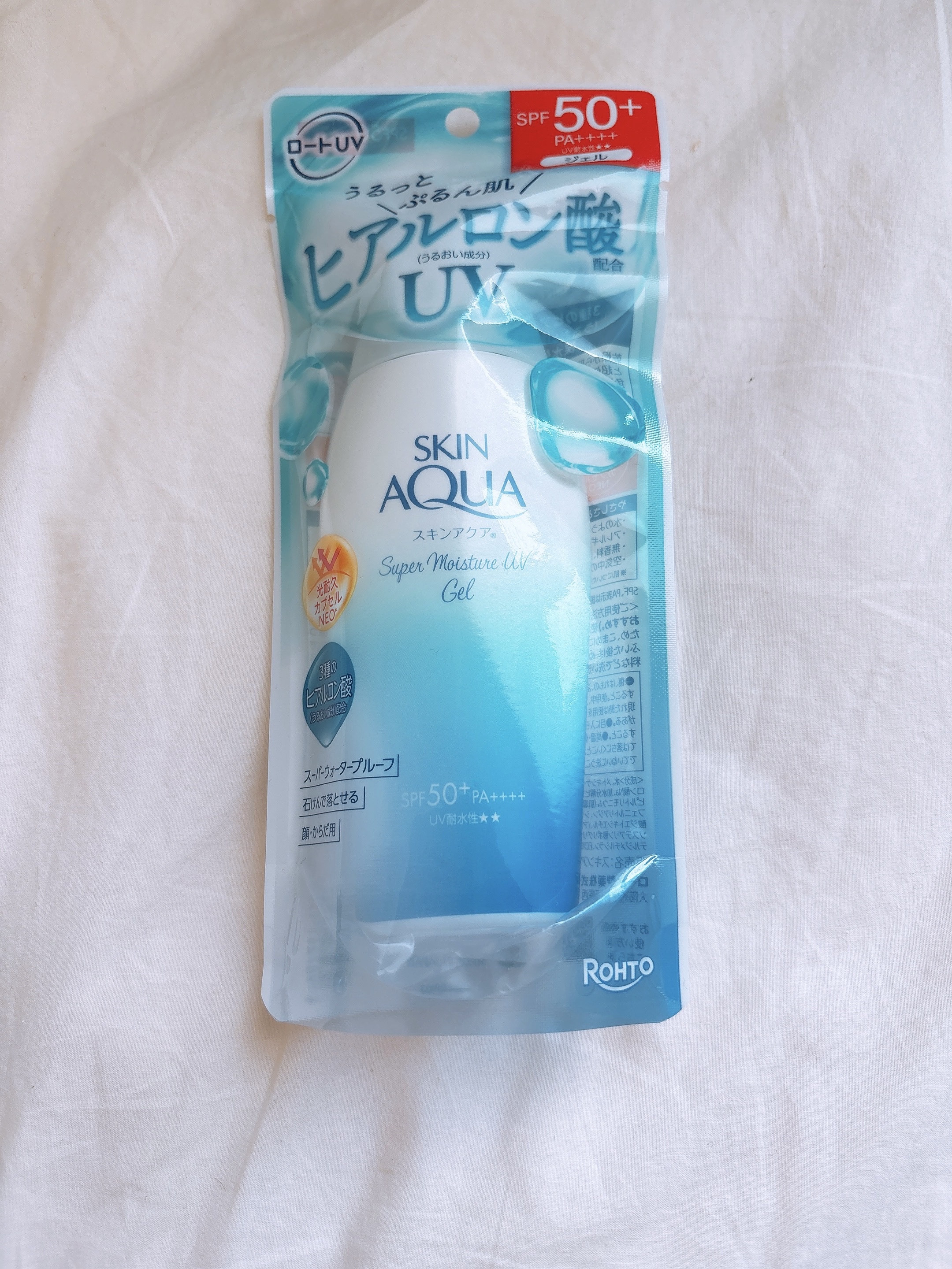 ⭐️購入品⭐️
SKIN AQUA スーパーモイスチャーUVジェルを
購入しました✨
リピートです⭐️

SPF50+ PA++++で日焼け止め効果があります！

3種のヒアルロン酸(うるおい成分)配合
保水処方！
光耐久カプセルNEO採用