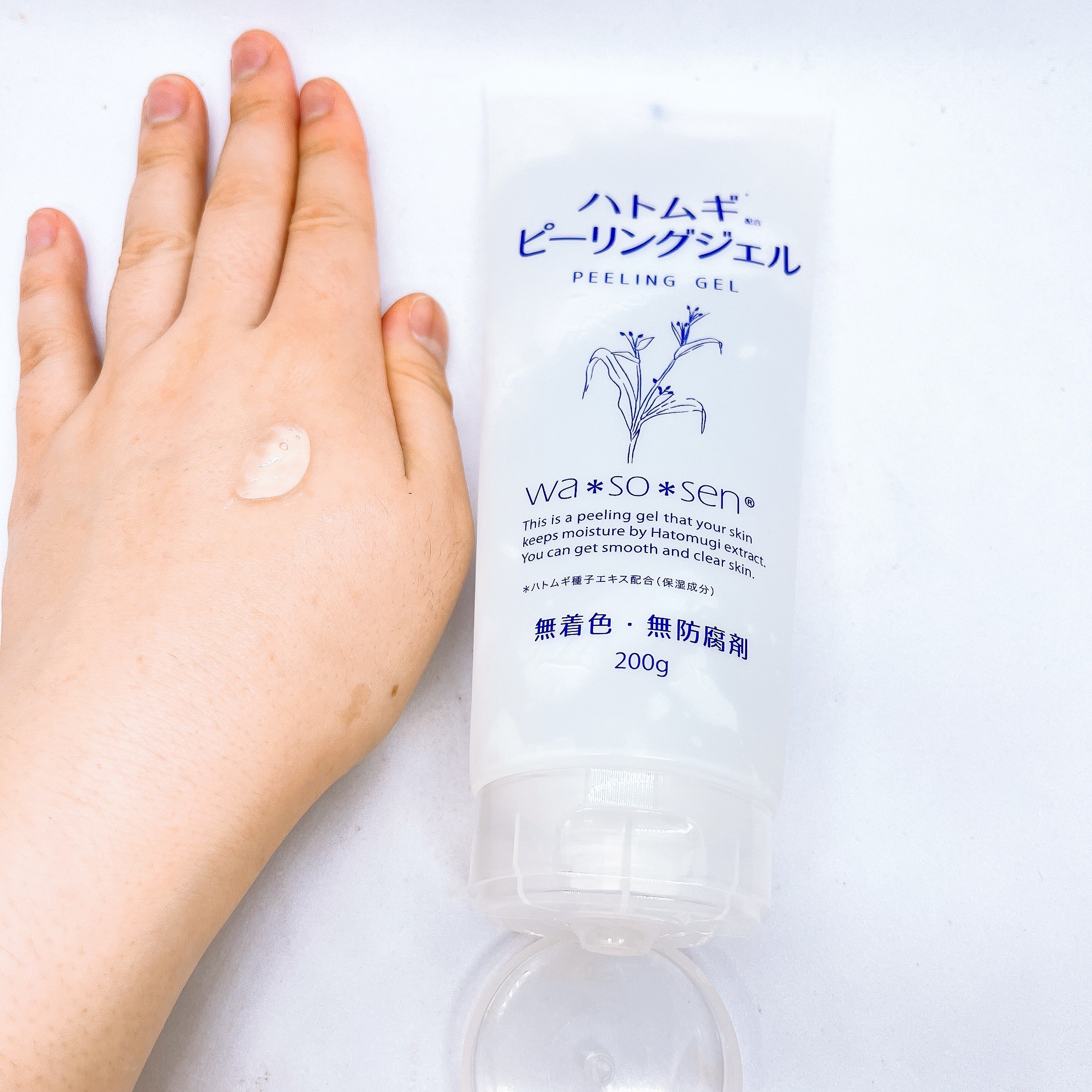 ハトムギピーリングジェル/wa*so*sen/ピーリングを使ったクチコミ（2枚目）