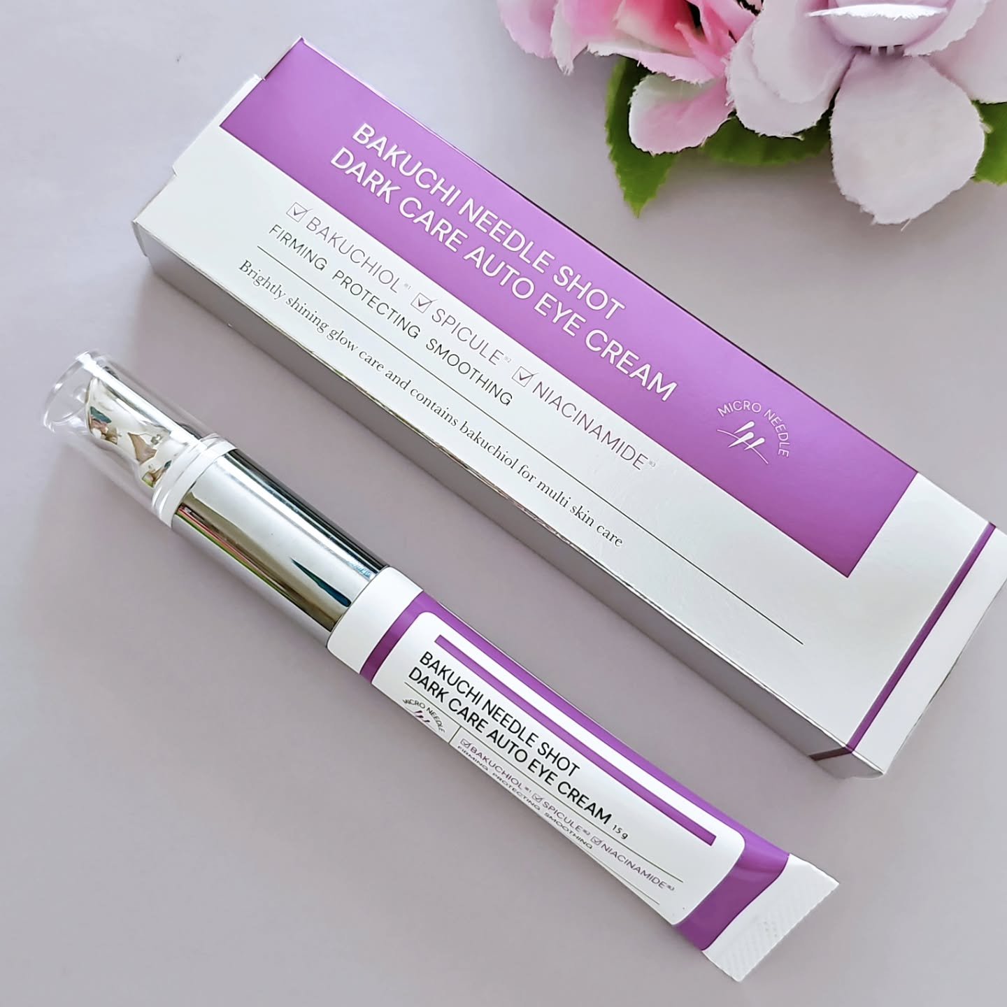 BAKUCHI NEEDLE SHOT DARK CARE AUTO EYE CREAM/LIALUSTER/アイケア・アイクリームを使ったクチコミ（2枚目）