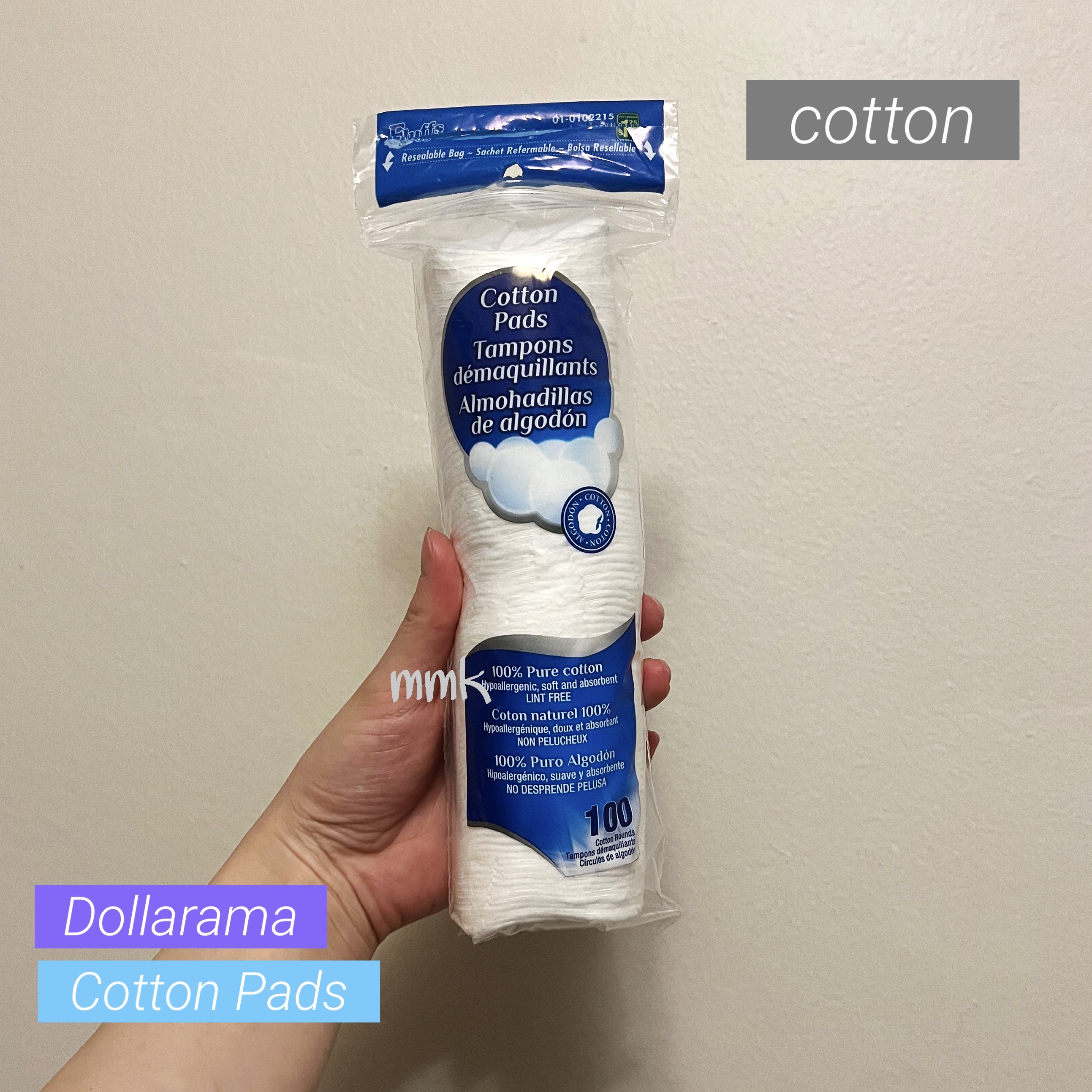 ＼カナダの100均的なお店で安く手に入るコットン🤍／


【Dollarama】
Cotton pads
100枚入り
$1.25(税抜)


◆POINT
☑️100%ピュアコットン



カナダにいる方で、
お手