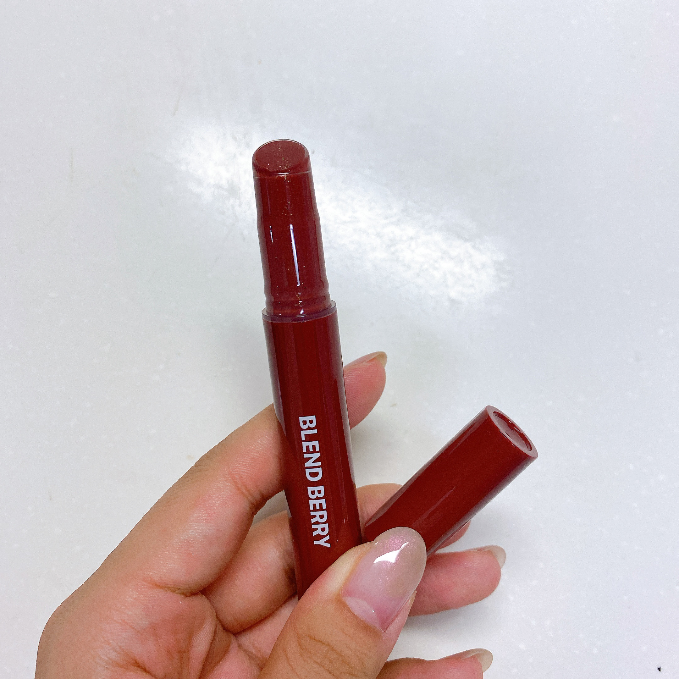 ブレンドベリー リップバルーン 104 こなれシナモンレッド（限定色）/BLEND BERRY/口紅を使ったクチコミ（2枚目）