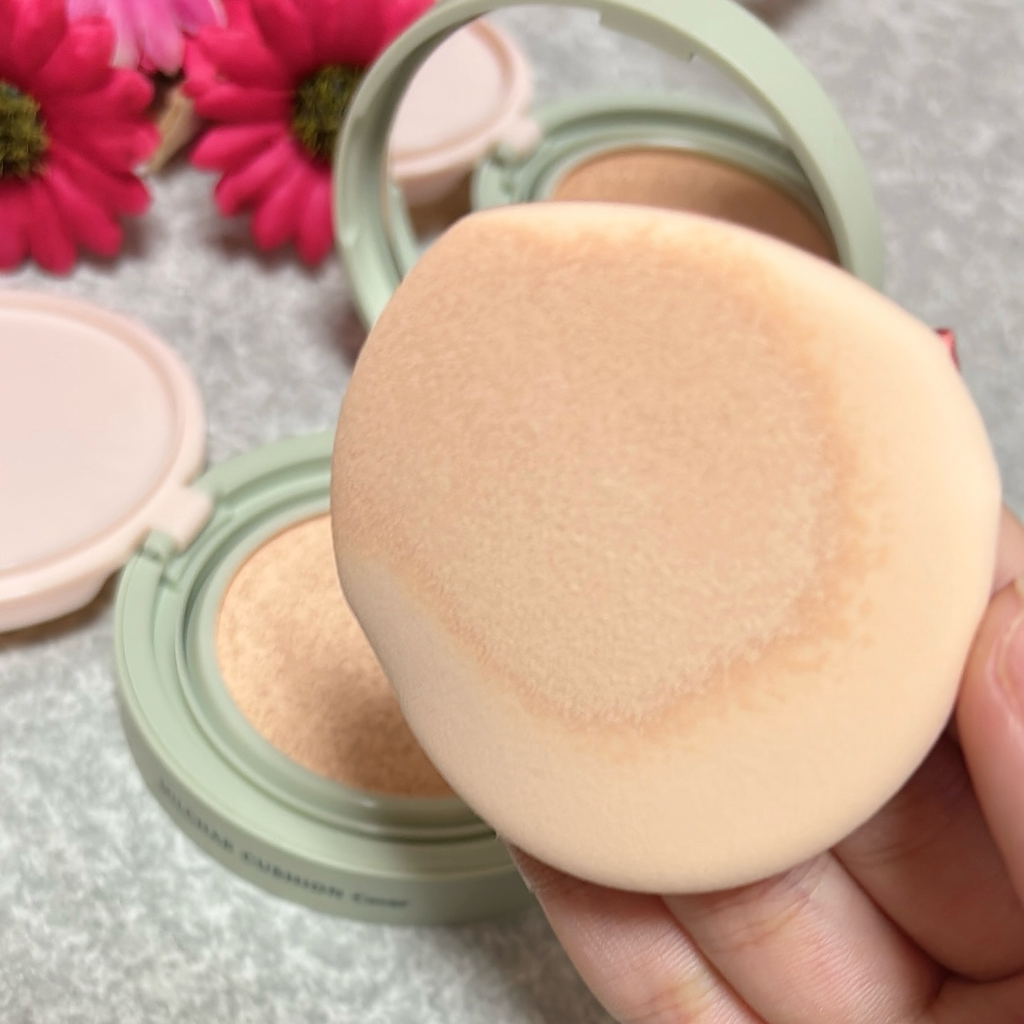 ジヴェルニー 密着カバークッション/GIVERNY/クッションファンデーションを使ったクチコミ（3枚目）