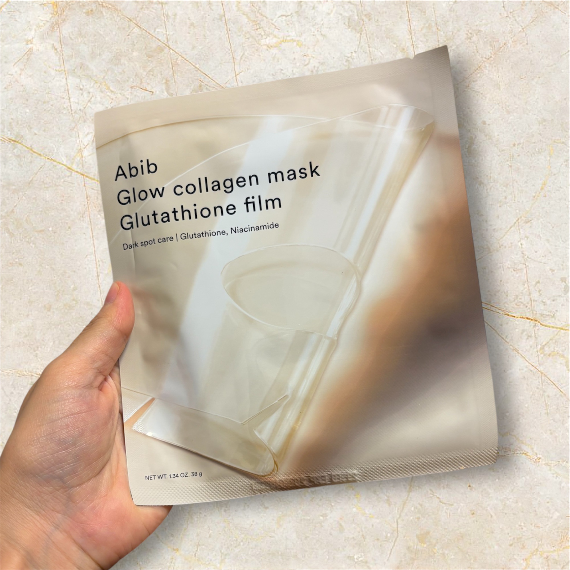 グルタチオンフィルムコラーゲンマスク/Abib /シートマスク・パックを使ったクチコミ（2枚目）