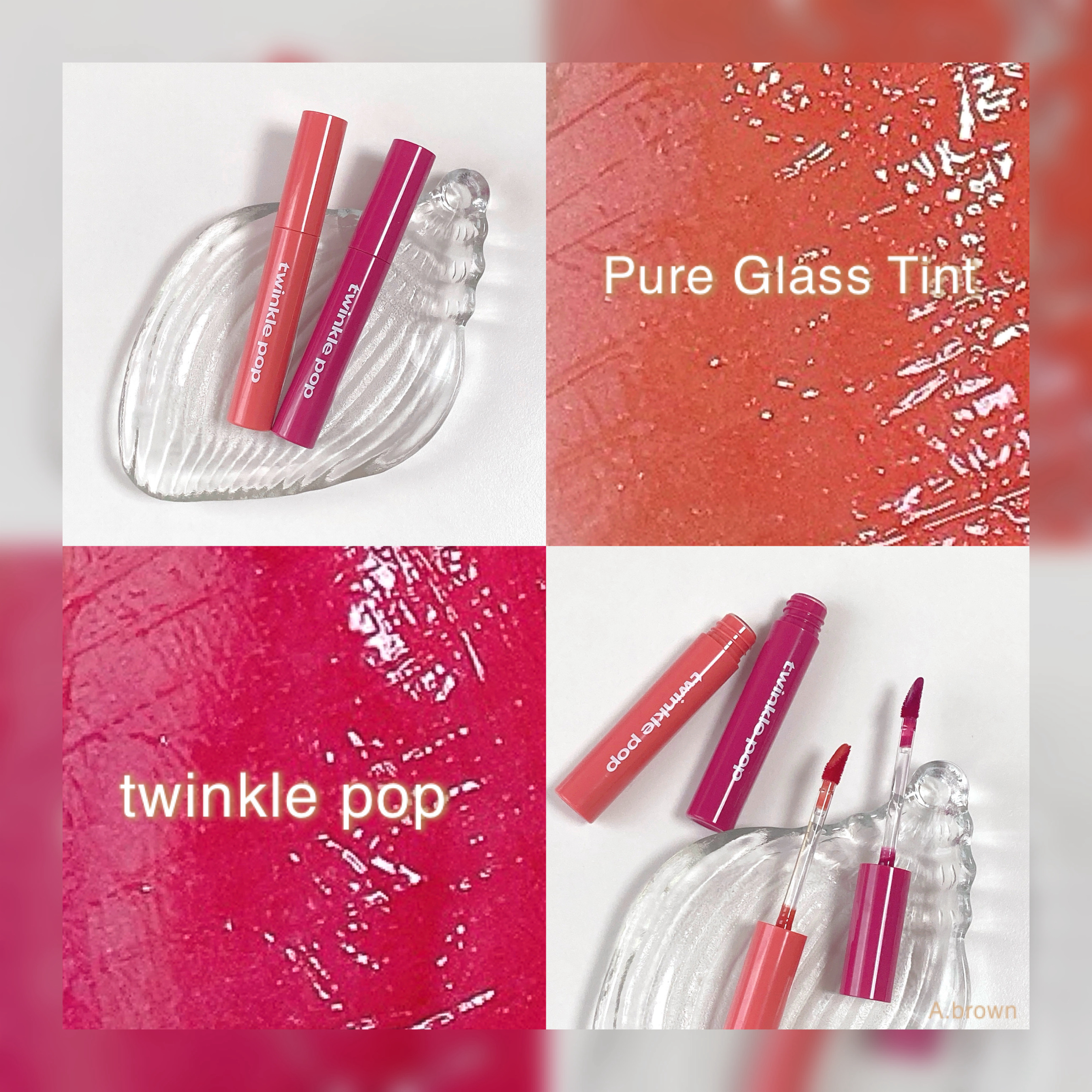 ピュアグラスティント 101 RUBY CURRANT/TWINKLE POP/リップティントを使ったクチコミ（1枚目）