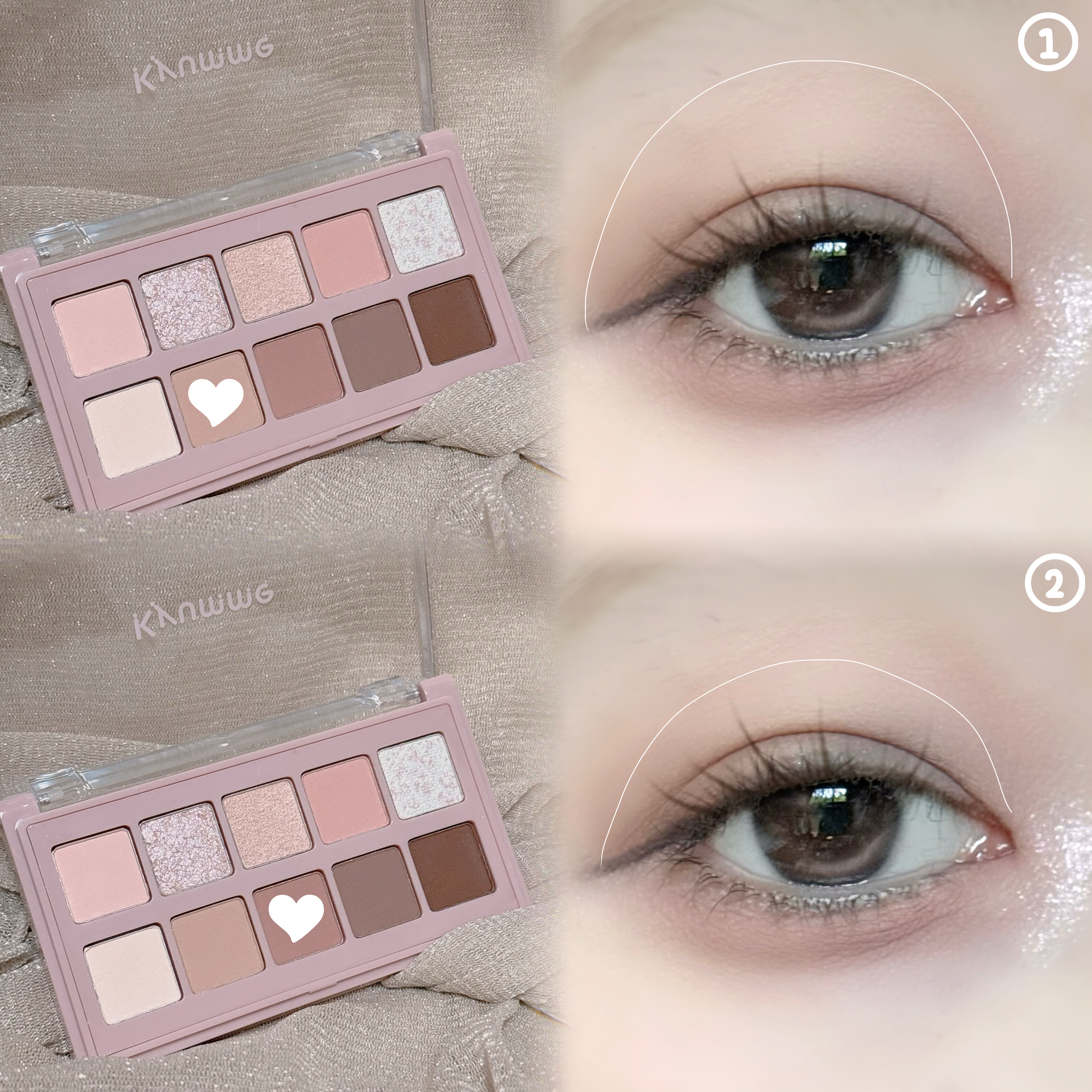 KM デイリートーンアイシャドウパレット/Kyumme/アイシャドウパレットを使ったクチコミ（2枚目）